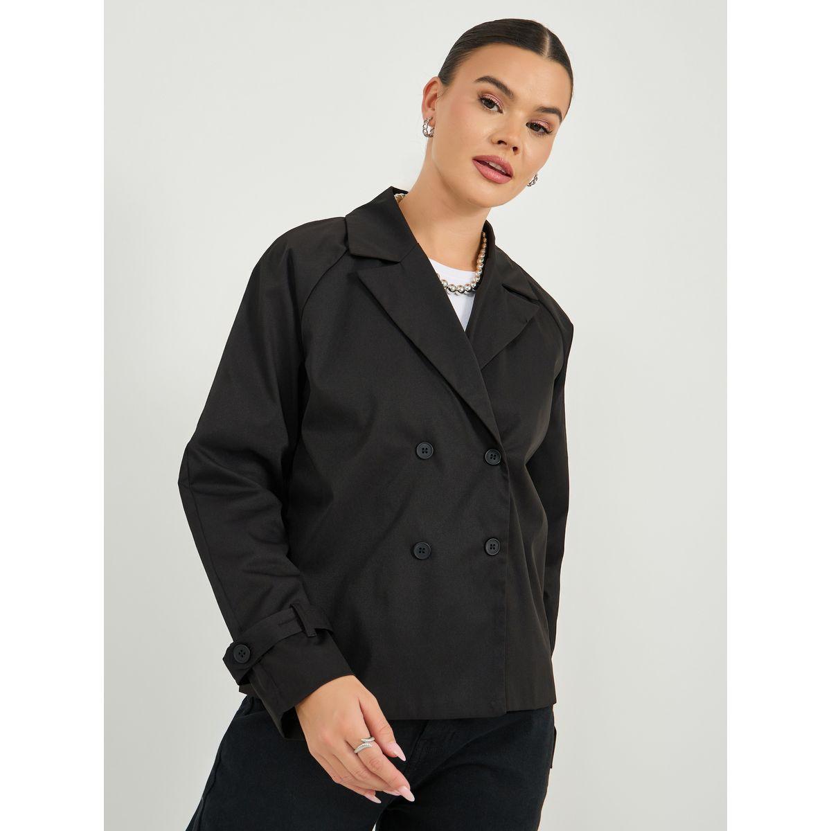 Boxy Fit Double Breasted Trench Jacket-women-winterwear-coatsandjackets-jackets-image-2