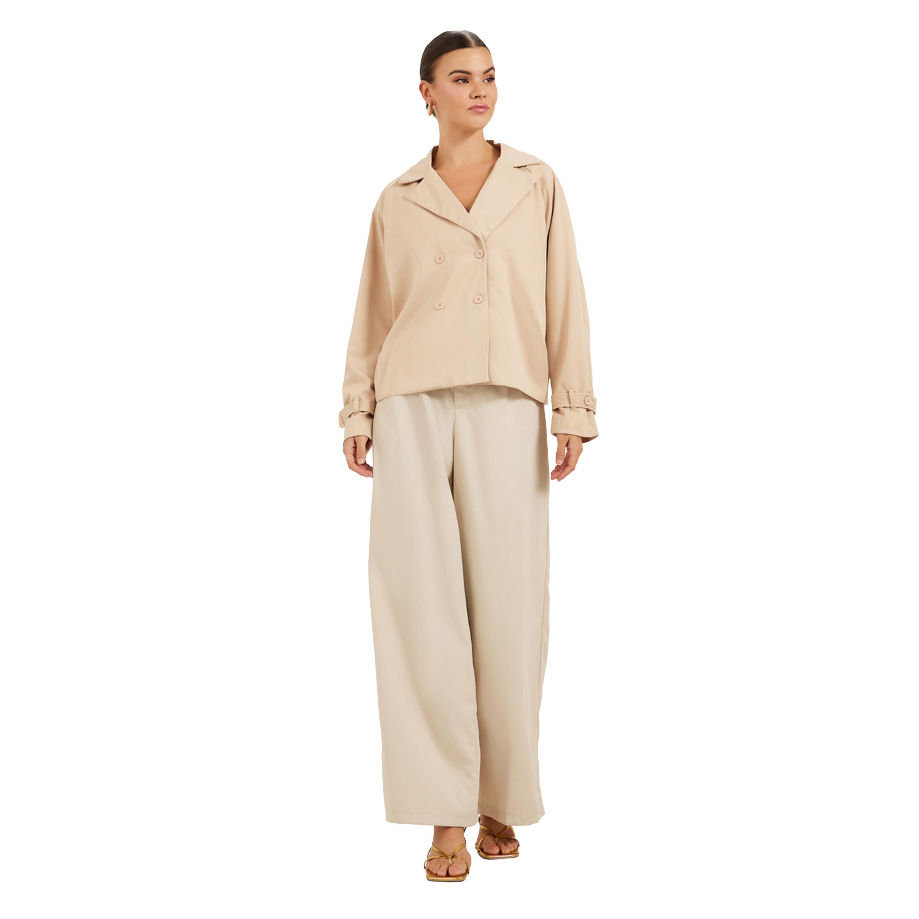 Styli Boxy Fit Regular Length Double Breasted Trench Jacket-women-winterwear-coatsandjackets-jackets-image-2