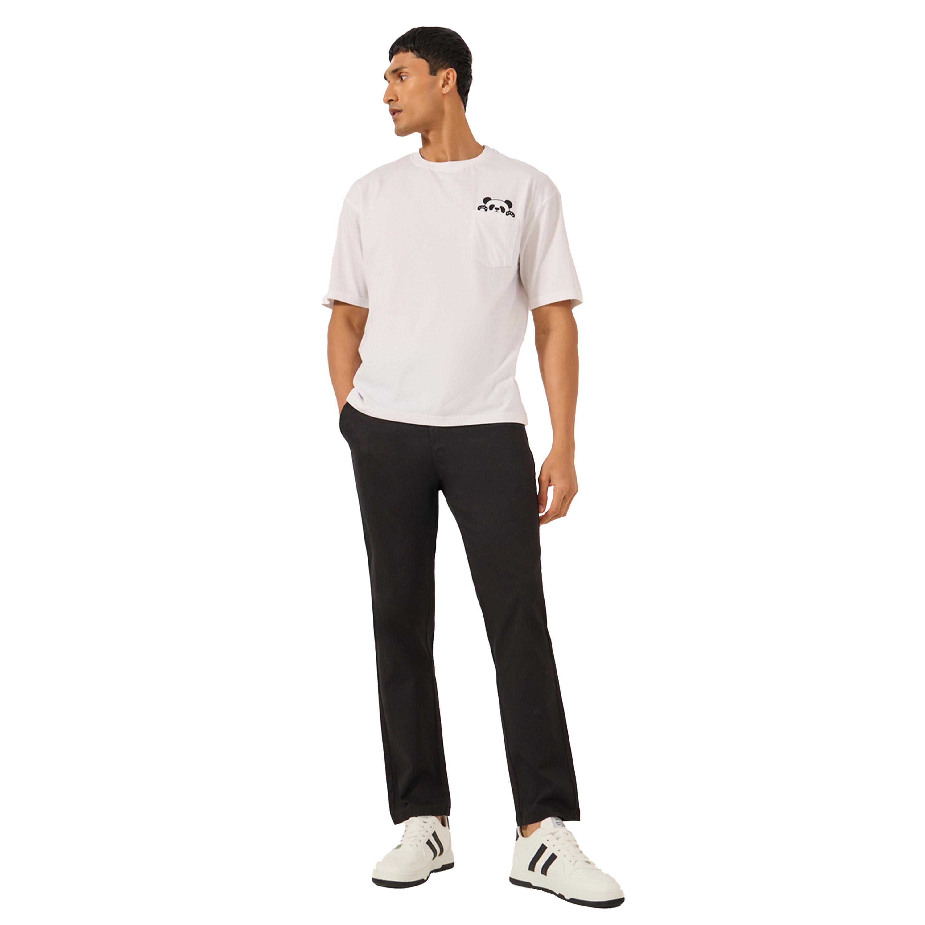 ستايلي -  بنطال تشينو قطني ضيق متوسط الارتفاع-men-clothing-bottoms-trousersandchinos-trousers-image-2