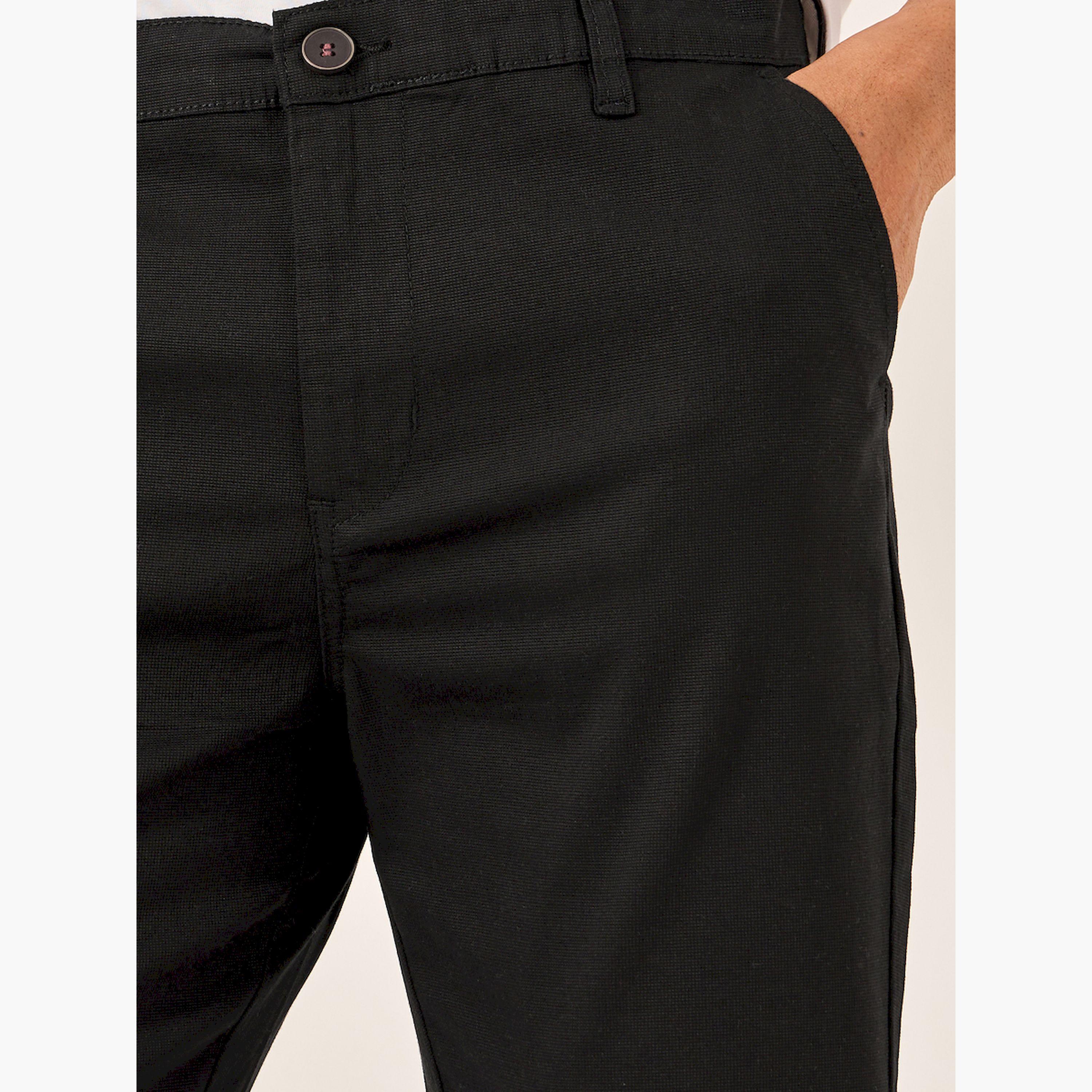 Styli Solid Mid Rise Slim Fit Cotton Chinos-men-clothing-bottoms-trousersandchinos-trousers-image-3