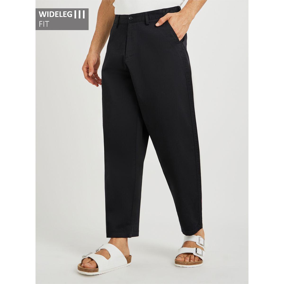 Styli Plain Stretch Satin Wide Leg Chino Pants-men-clothing-bottoms-trousersandchinos-trousers-image-1