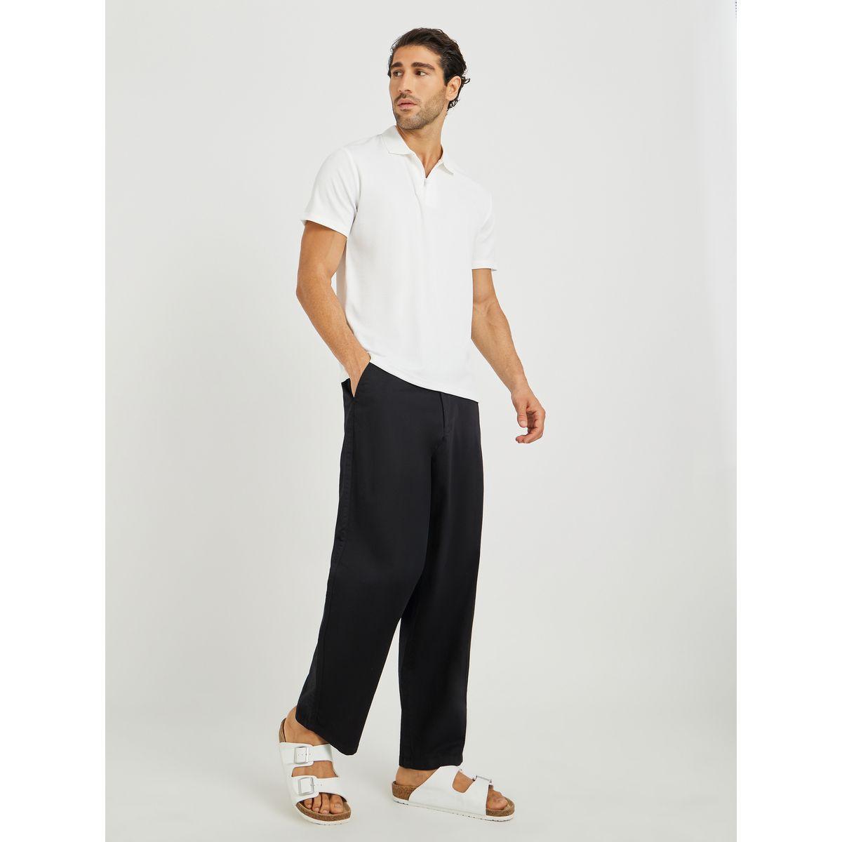 Styli Plain Stretch Satin Wide Leg Chino Pants-men-clothing-bottoms-trousersandchinos-trousers-image-2