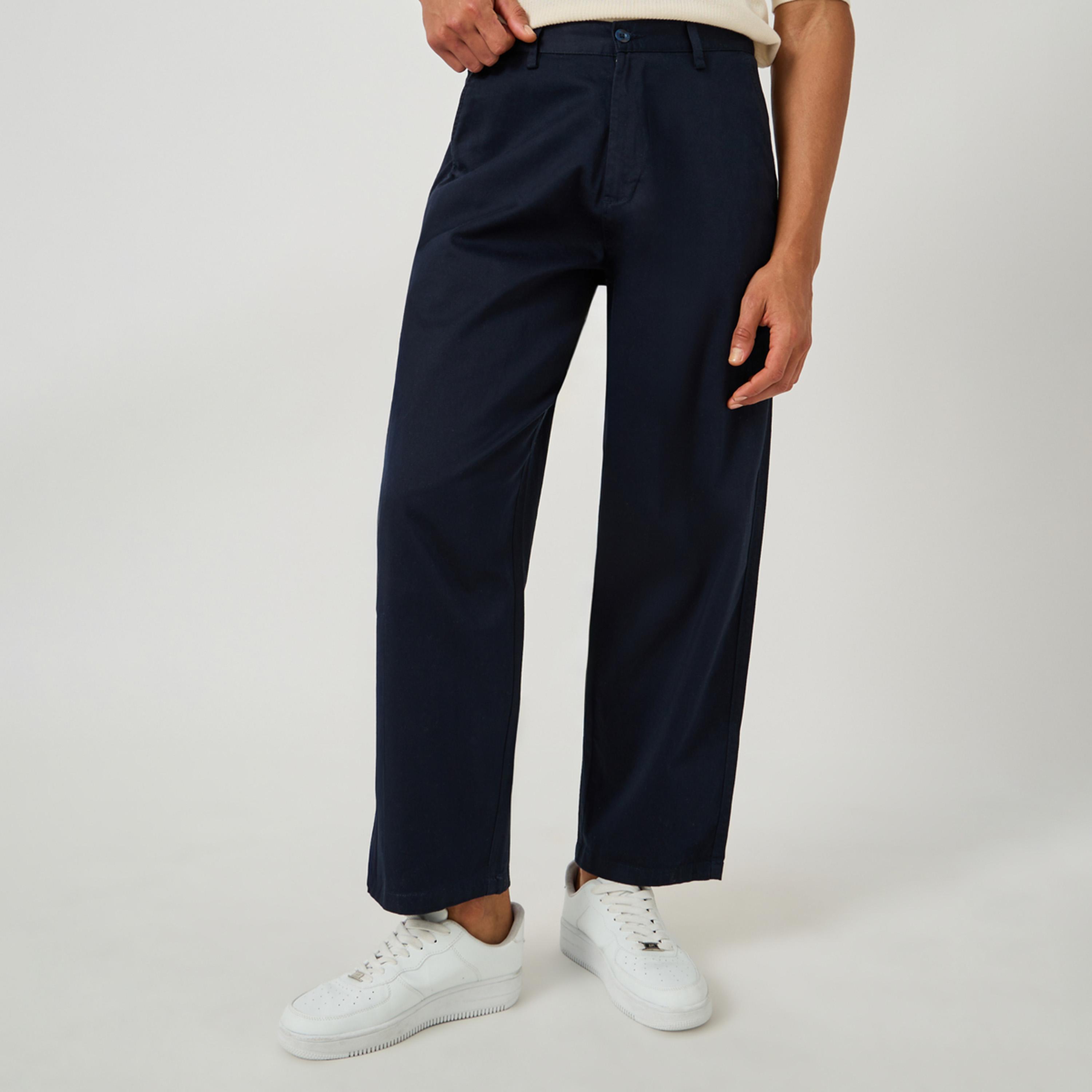 Styli Plain Stretch Satin Wide Leg Chino Pants-men-clothing-bottoms-trousersandchinos-trousers-image-1