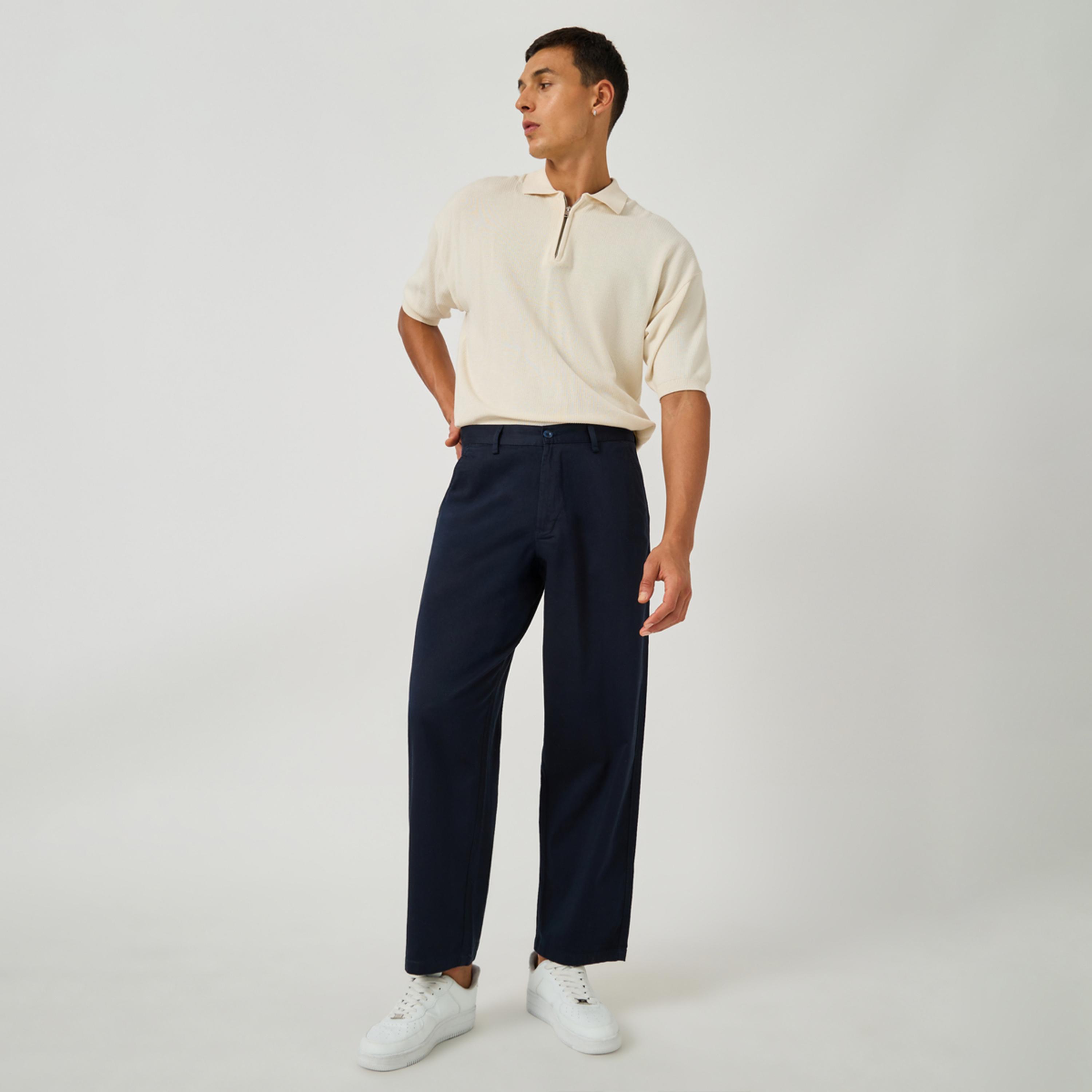 Styli Plain Stretch Satin Wide Leg Chino Pants-men-clothing-bottoms-trousersandchinos-trousers-image-2