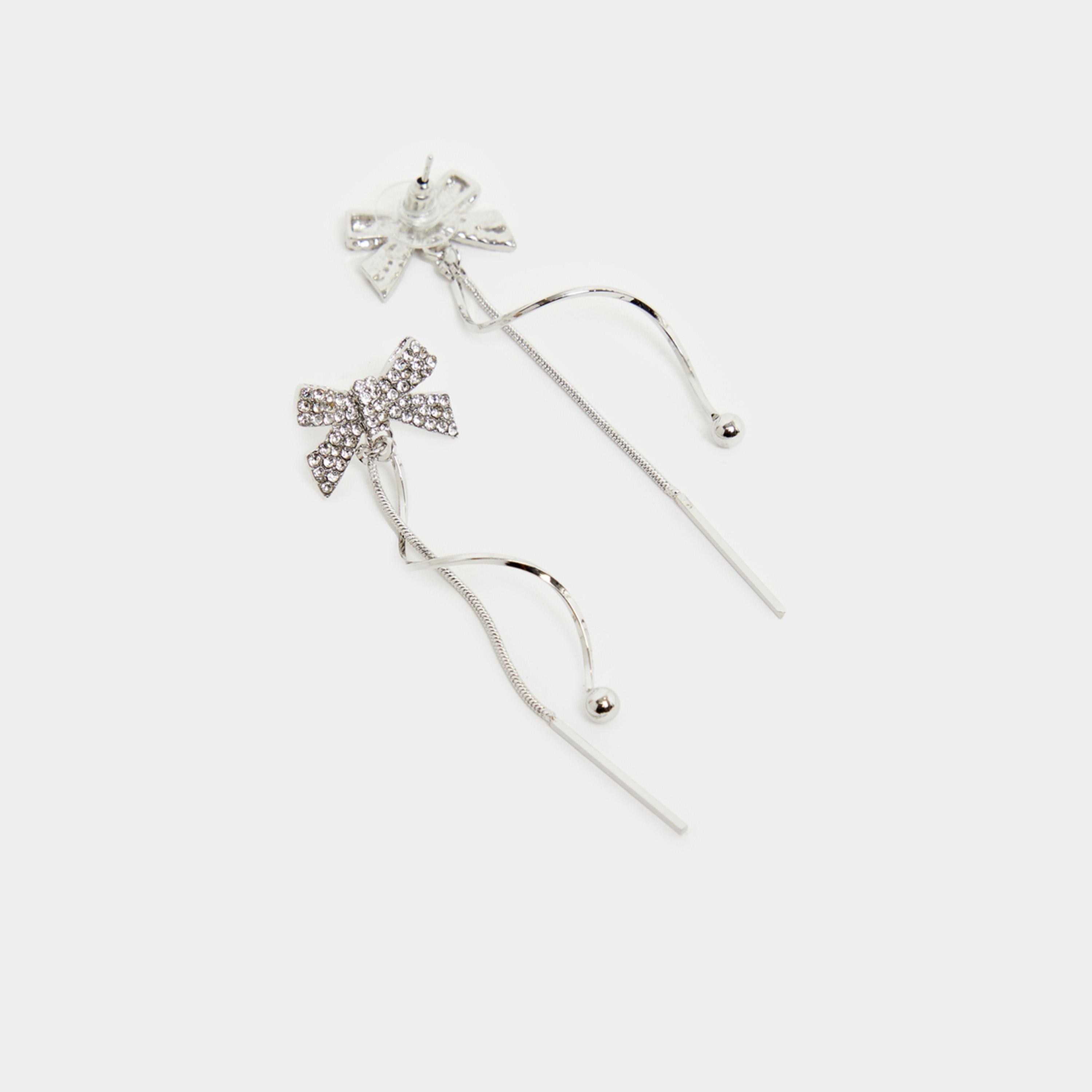 Styli Ribbon Long Drop Earrings-women-watchesandjewellery-jewellery-earrings-image-3
