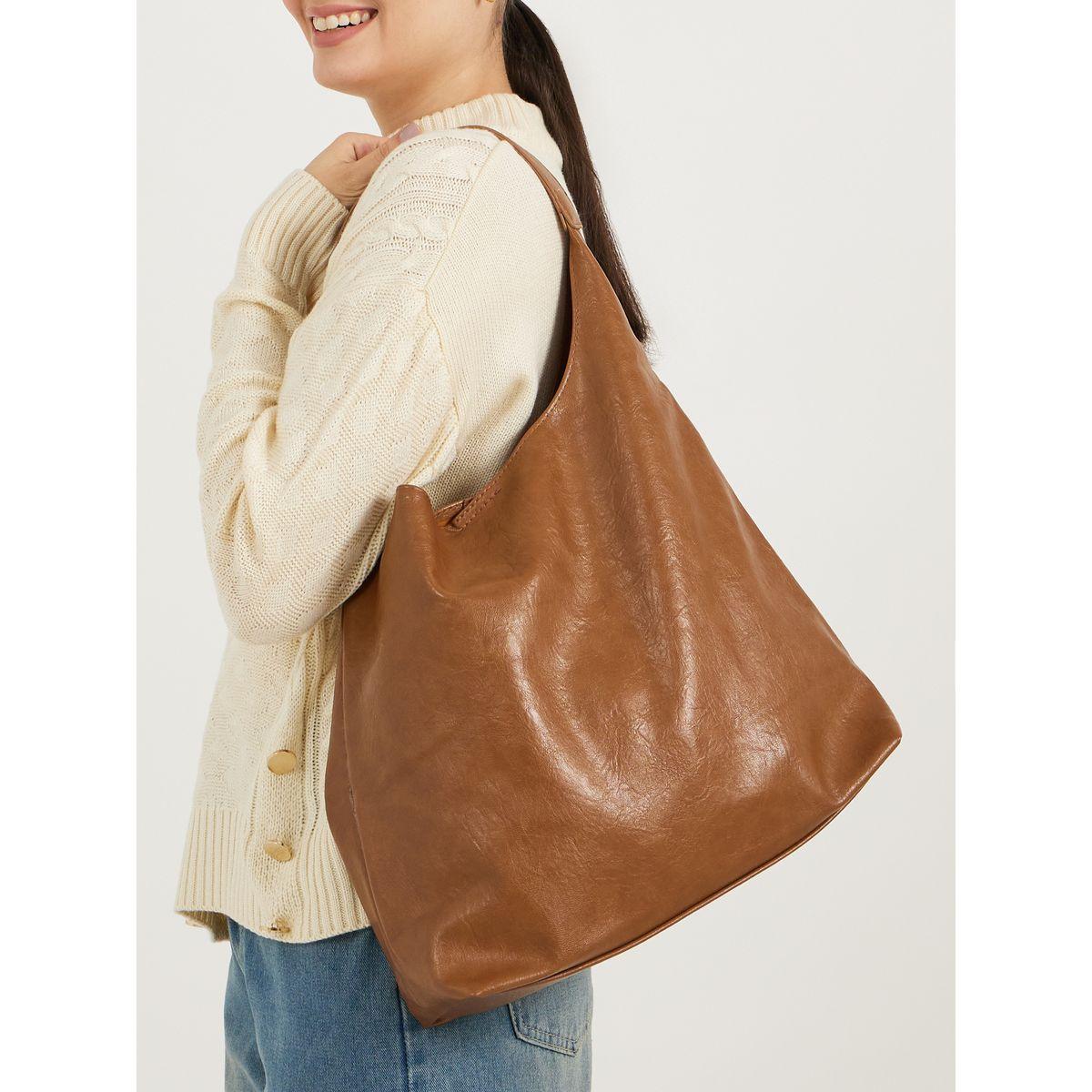 Textured Tote Bag with Pouch-women-bagsandwallets-handbags-image-2