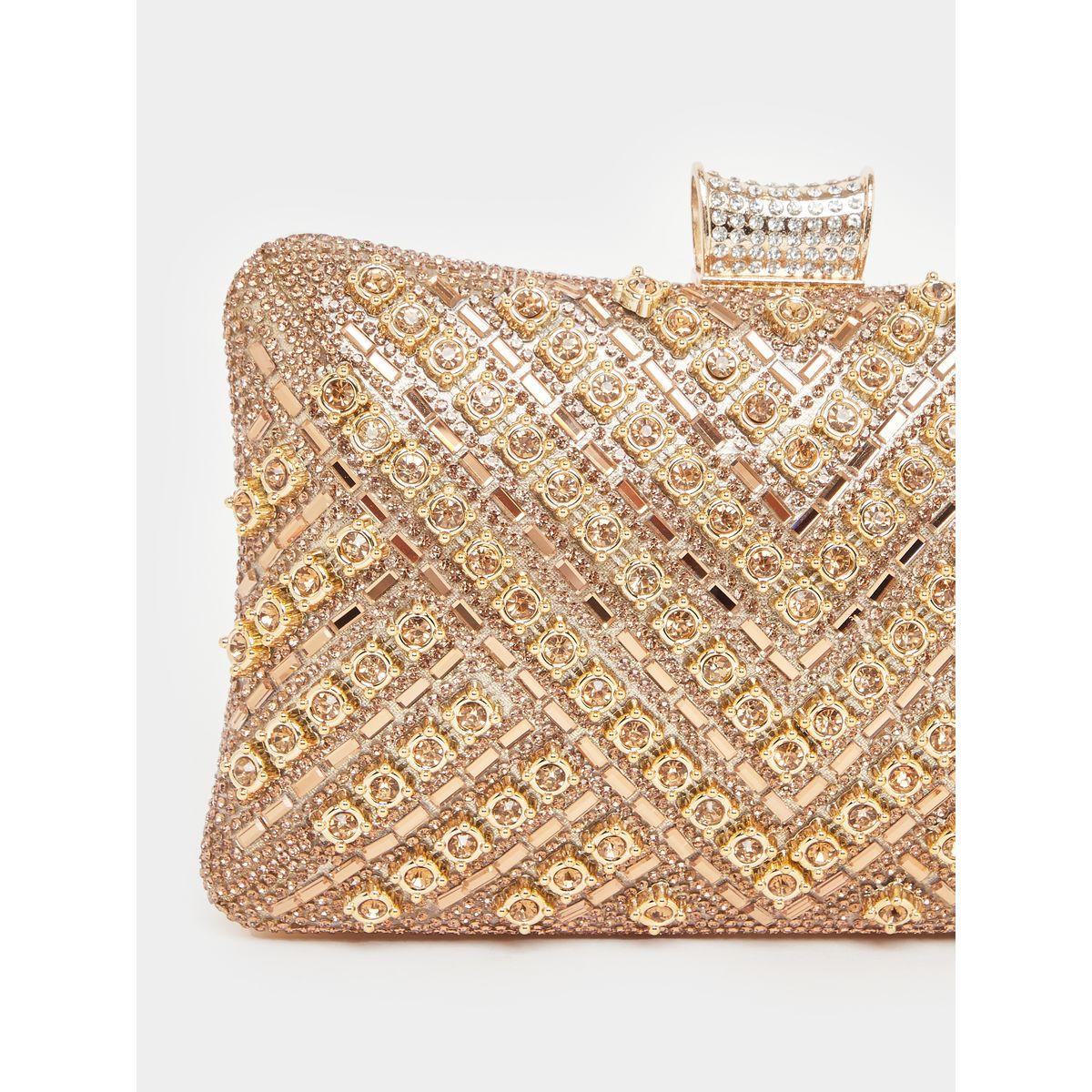 شنطة كلاتش بحمالة كتف بنمط سلسلة-women-bagsandwallets-handbags-image-5