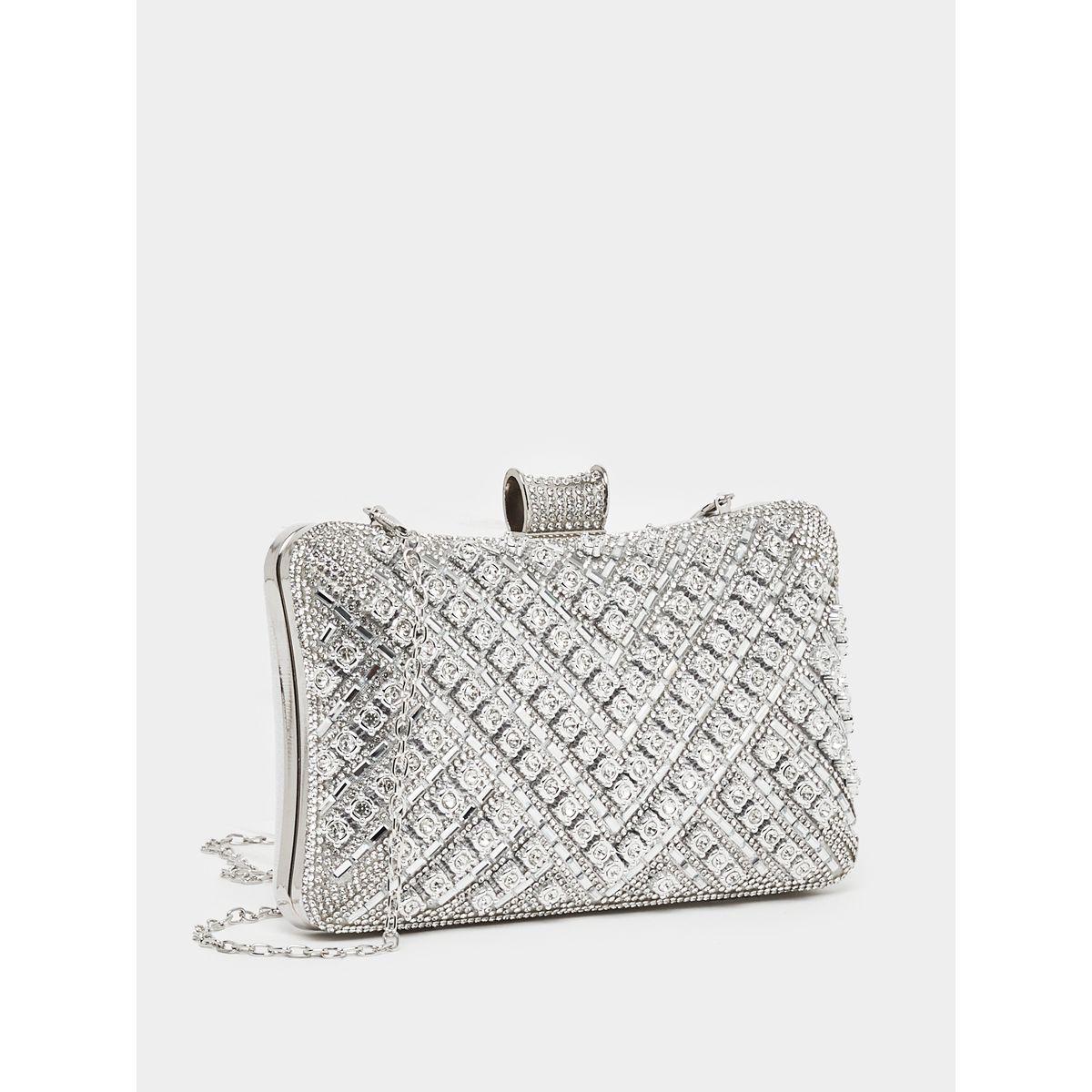 شنطة كلاتش بحمالة كتف بنمط سلسلة-women-bagsandwallets-handbags-image-1