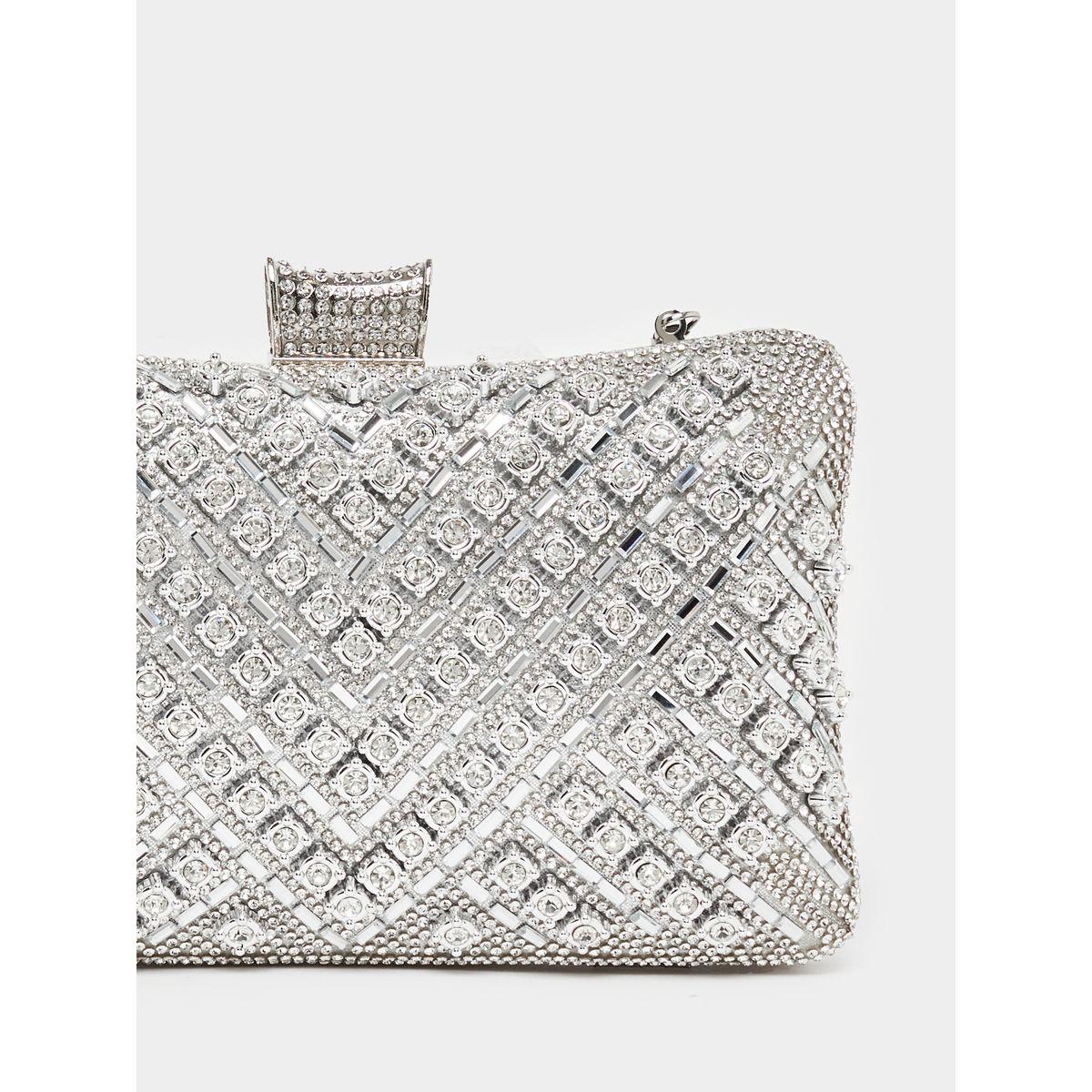 شنطة كلاتش بحمالة كتف بنمط سلسلة-women-bagsandwallets-handbags-image-5