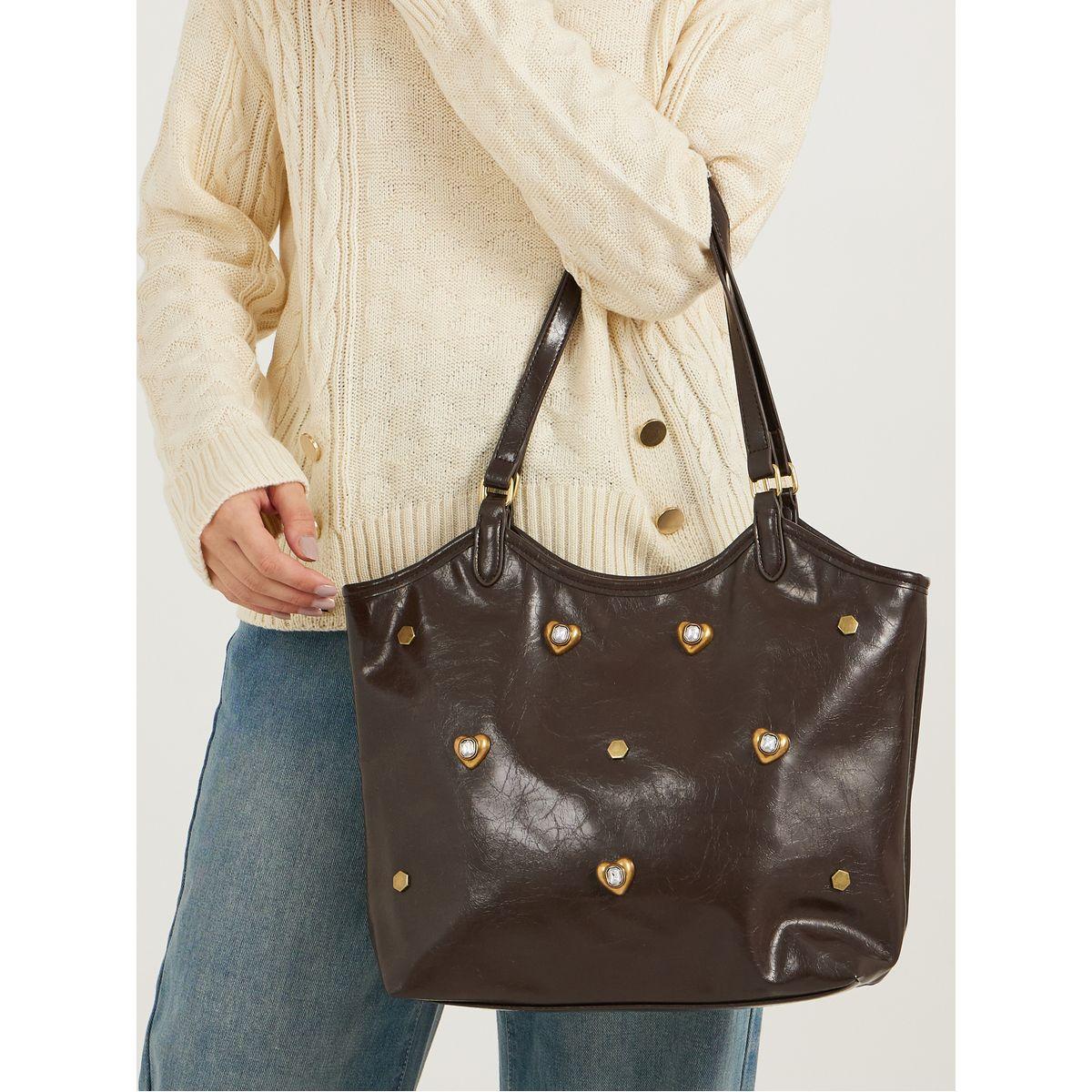 شنطة بتفاصيل بارزة الملمس مع سحَّاب غلق-women-bagsandwallets-handbags-image-3
