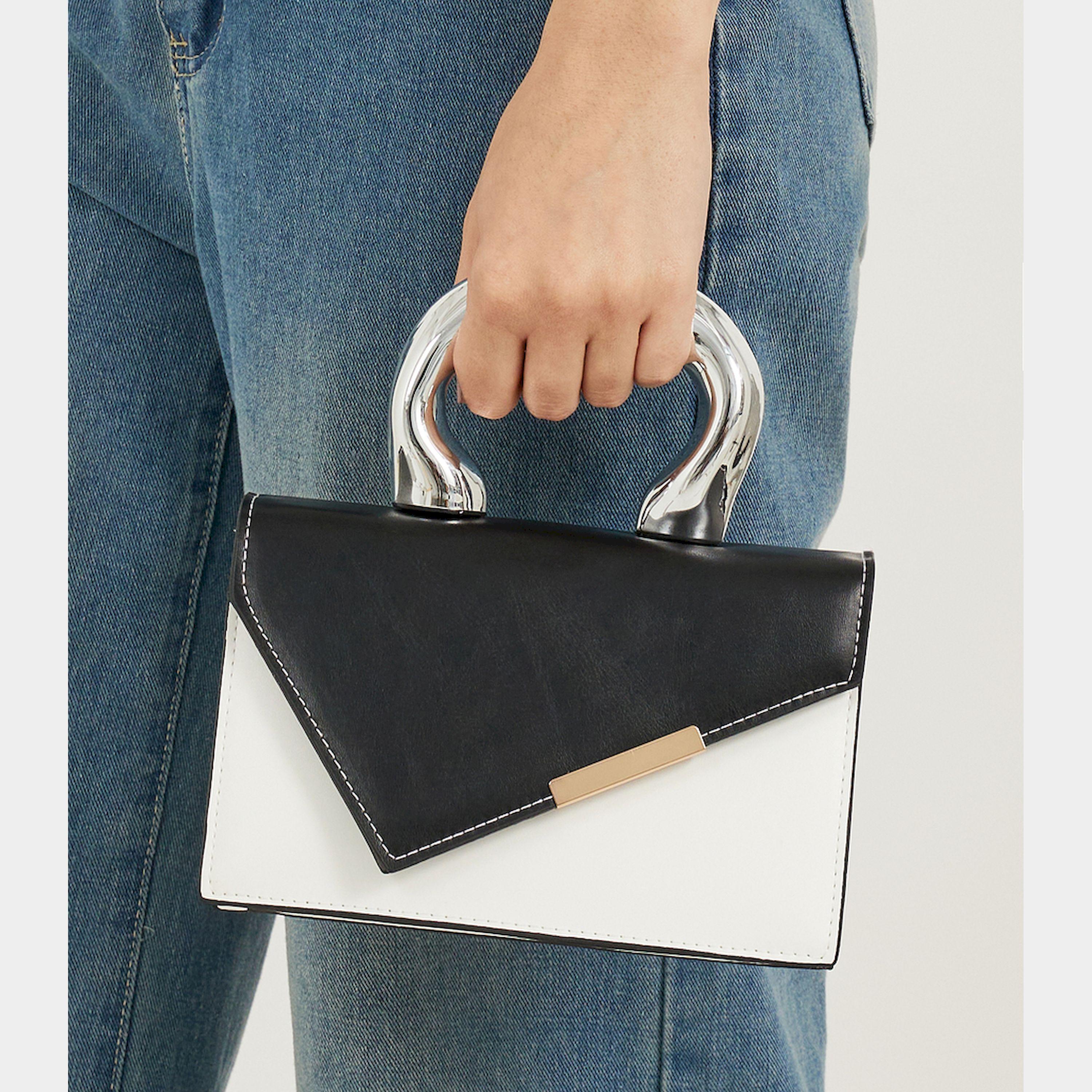 ستايلي - حقيبة يد ملونة بمقبض علوي معدني-women-bagsandwallets-handbags-image-3