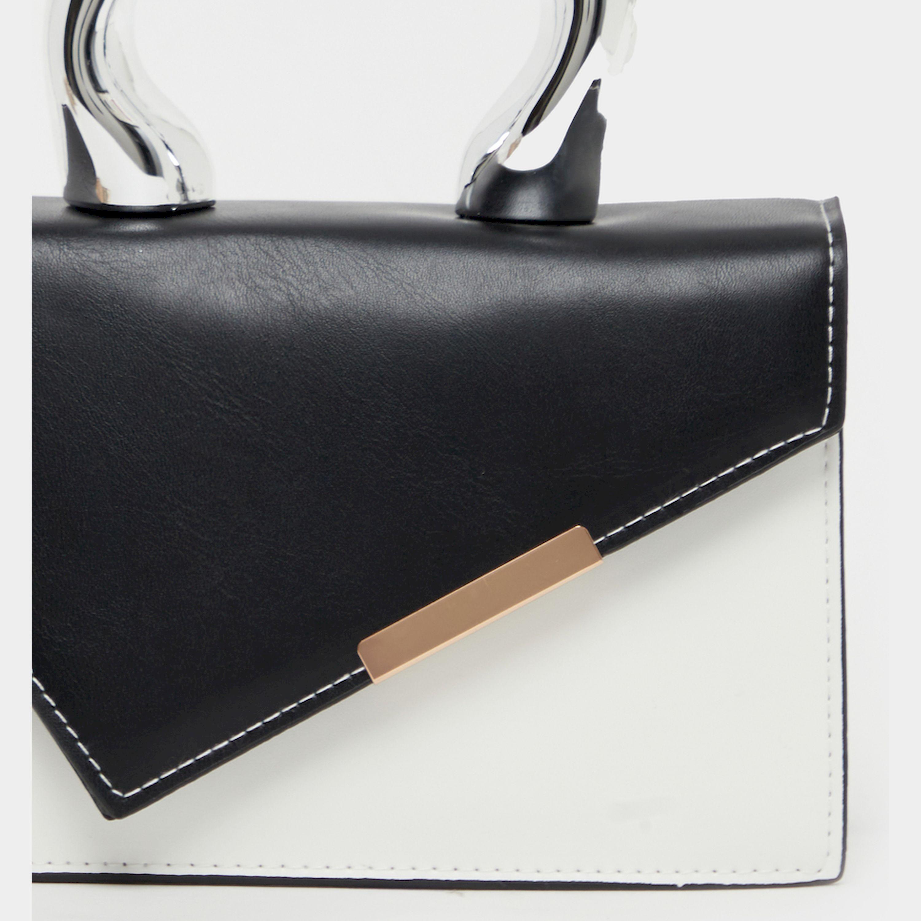 Styli Color Block Handbag With Metallic Top Handle-women-bagsandwallets-handbags-image-5