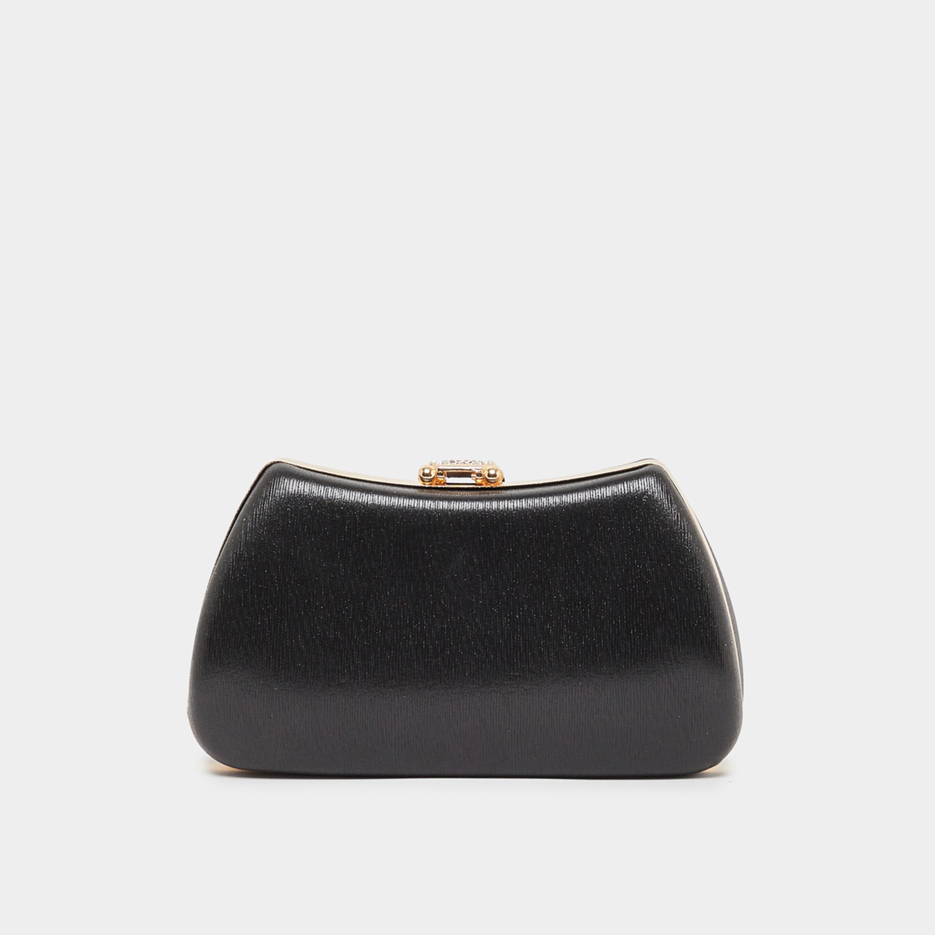 Styli Embellished Lock Clutch Bag With Chain Strap-women-bagsandwallets-handbags-image-4