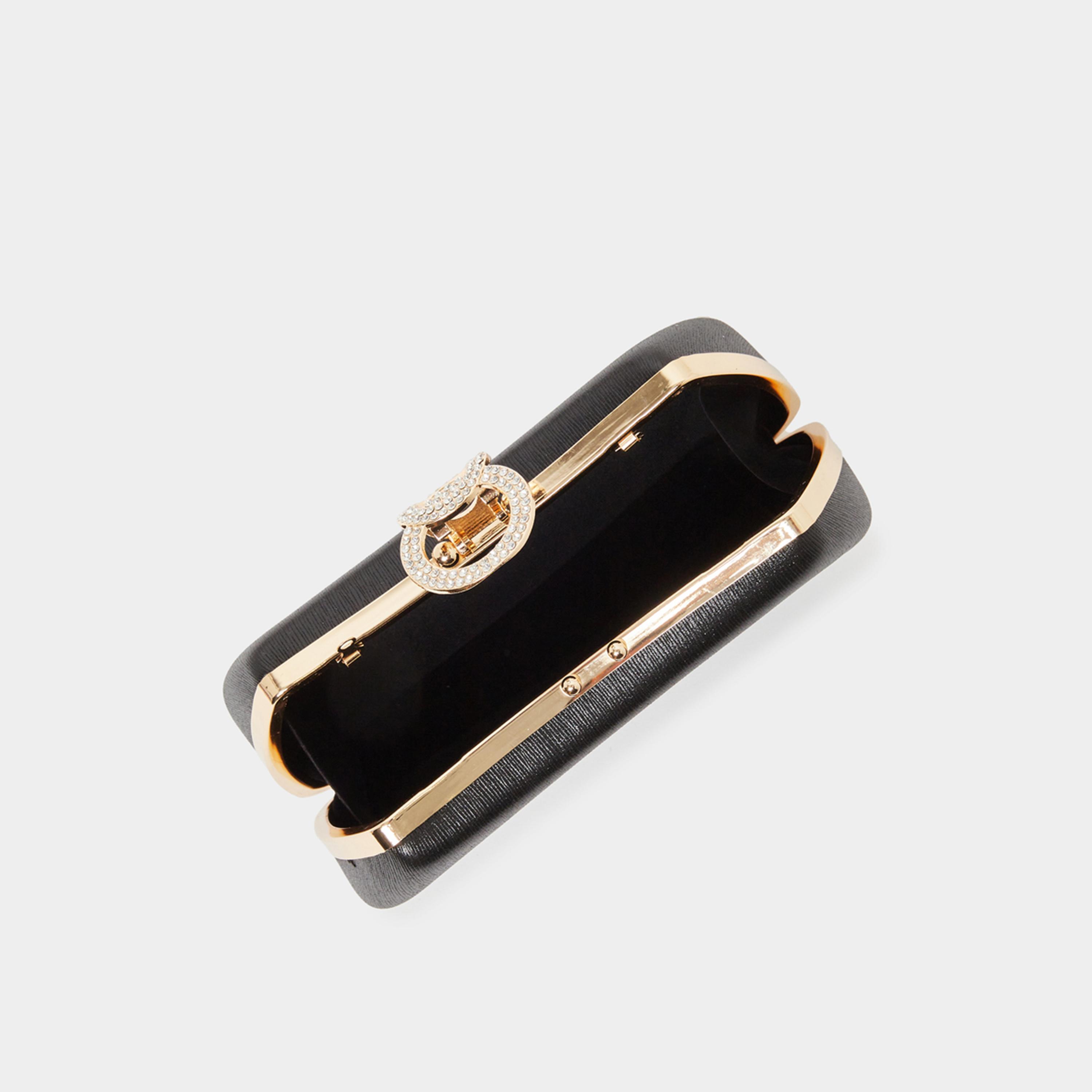 Styli Embellished Lock Clutch Bag With Chain Strap-women-bagsandwallets-handbags-image-6
