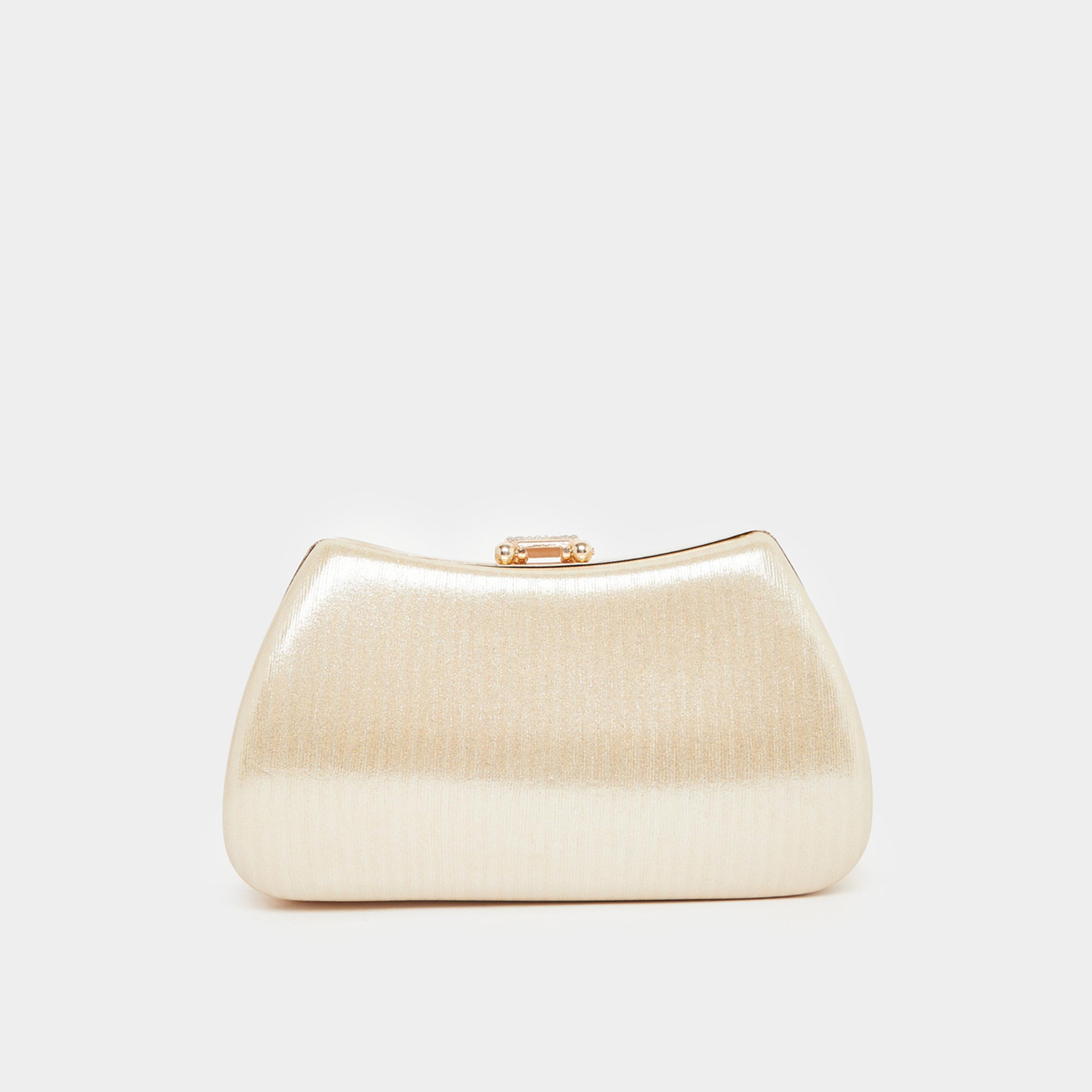 Styli Embellished Lock Clutch Bag With Chain Strap-women-bagsandwallets-handbags-image-4