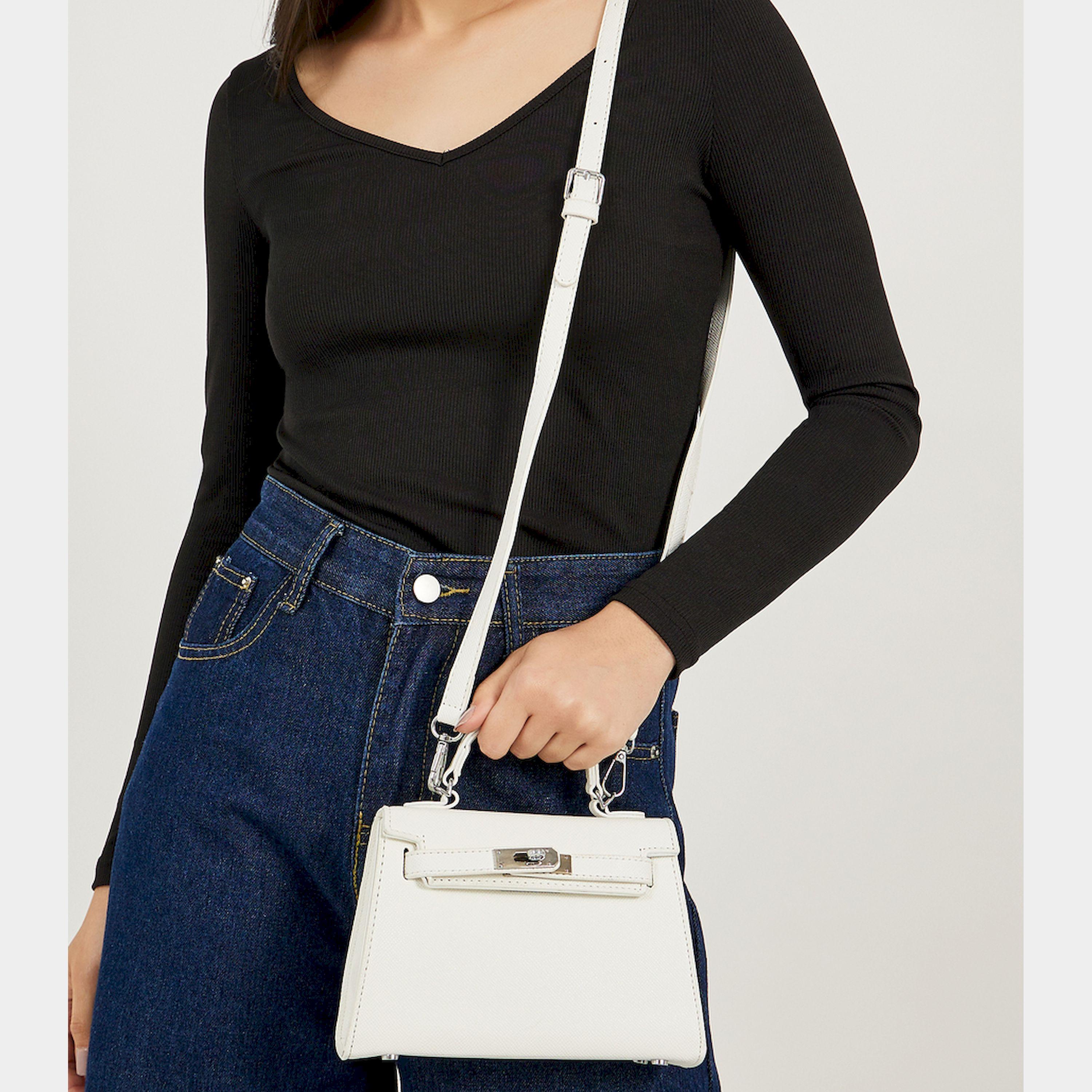 ستايلي - حقيبة يد ذات قفل لف مع حزام قابل للفصل-women-bagsandwallets-handbags-image-3