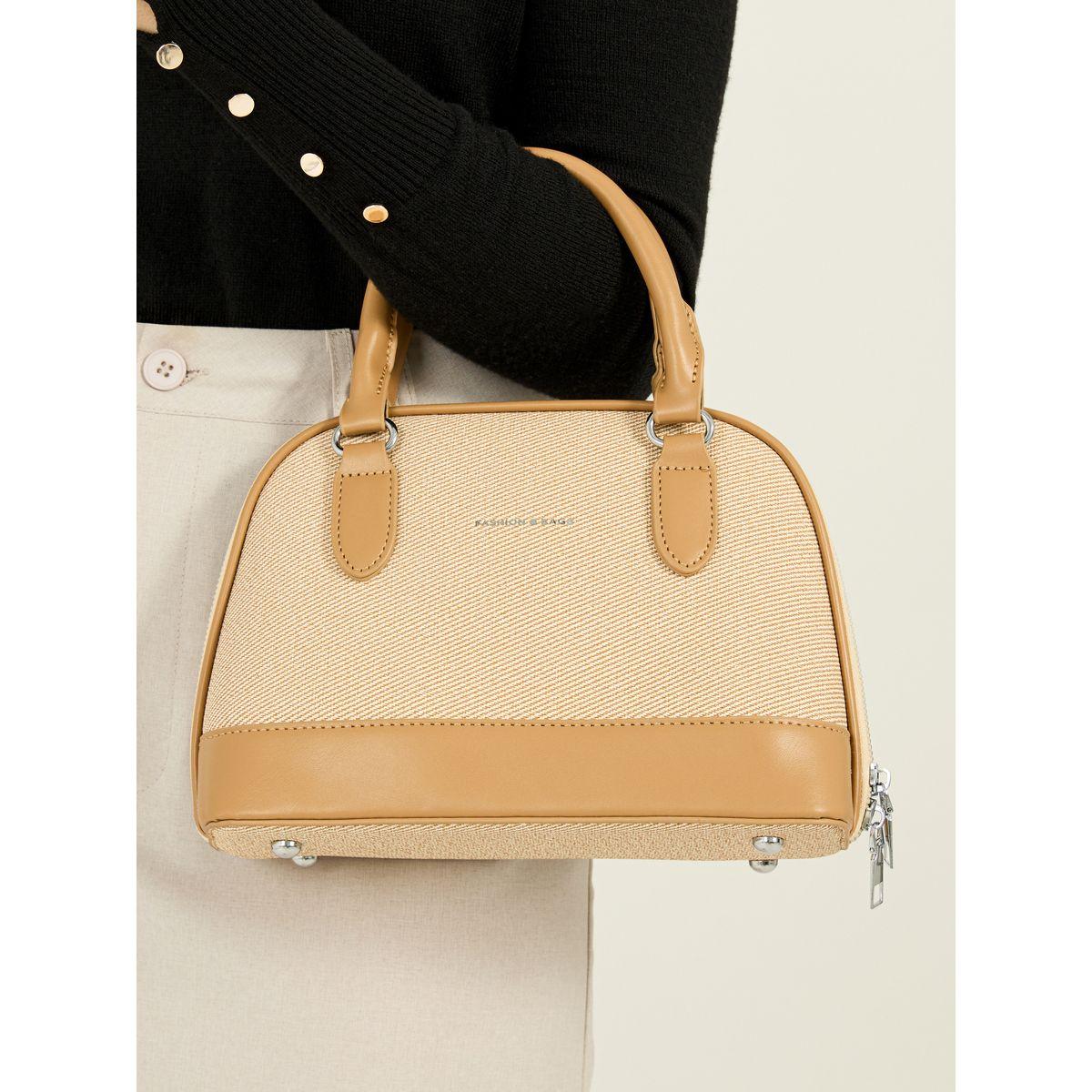 Zip-Around Handbag with Top Handle and Adjustable Strap-women-bagsandwallets-handbags-image-2
