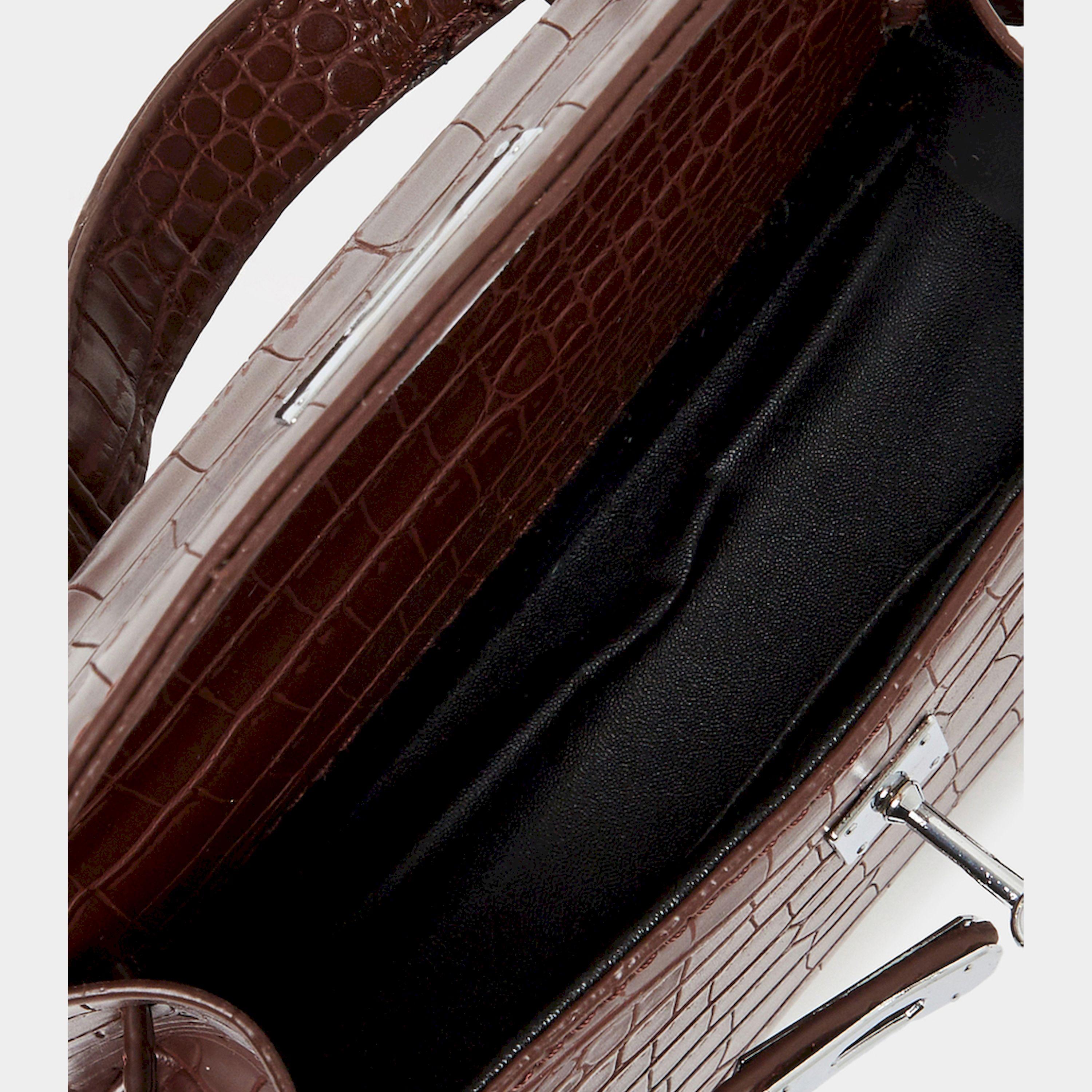 ستايلي - حقيبة كتف بنقشة جلد التمساح وقفل لف-women-bagsandwallets-handbags-image-6