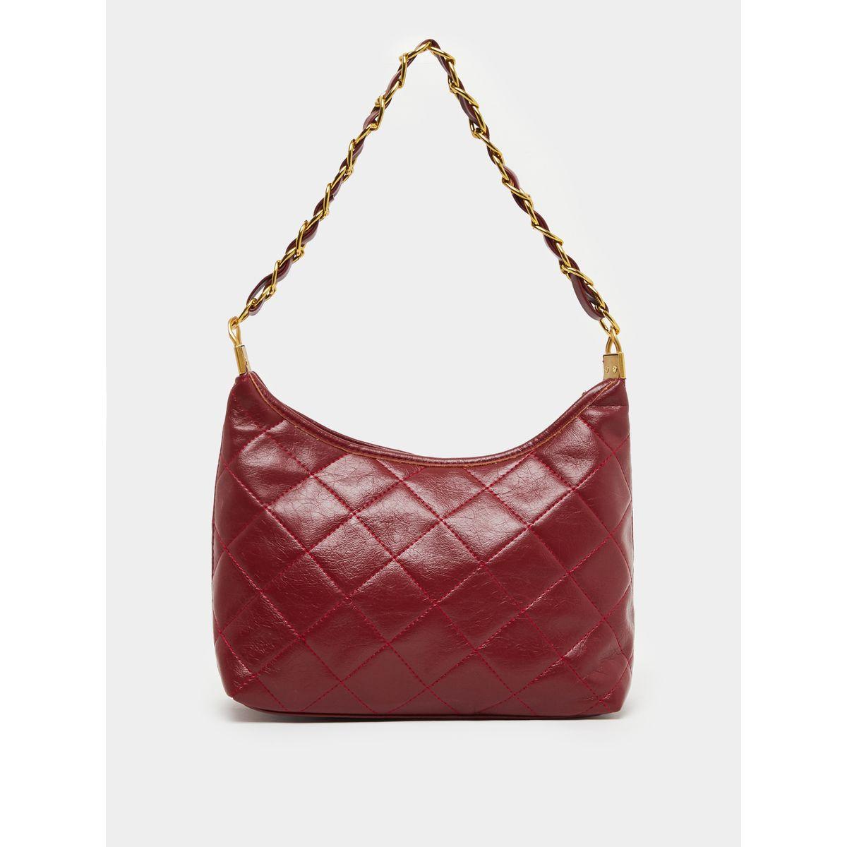 Diamond Pattern Shoulder Bag with Chain Strap-women-bagsandwallets-handbags-image-2