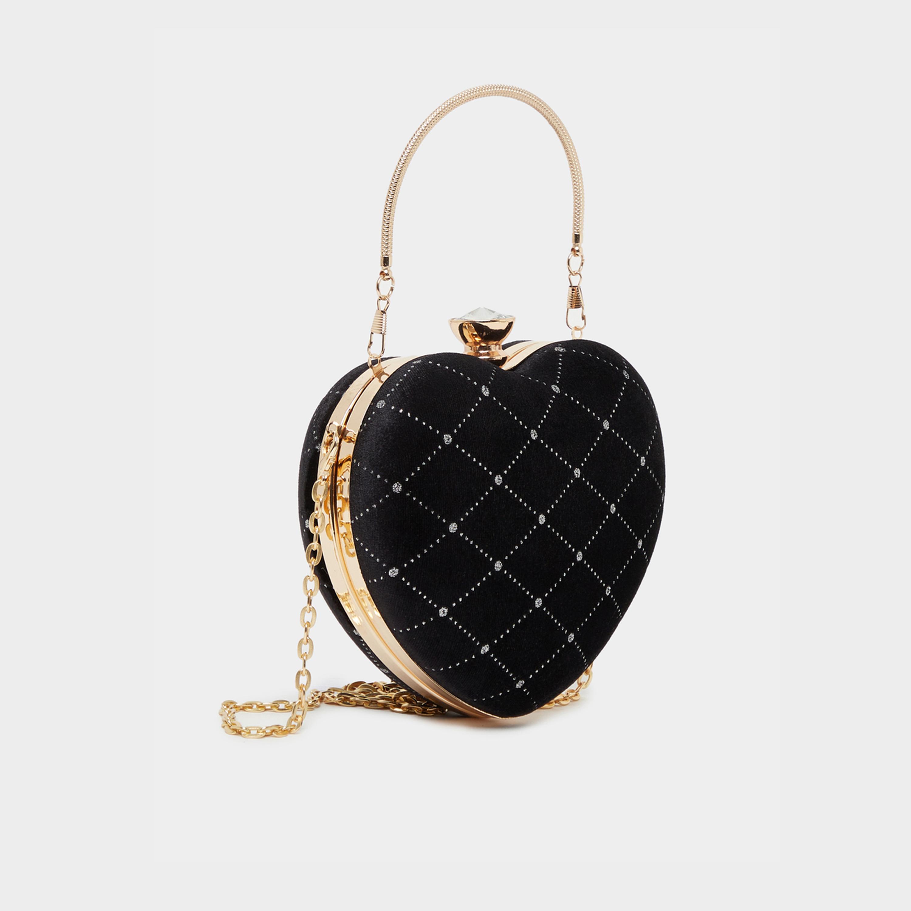 Styli Heart Clutch with Chain Strap-women-bagsandwallets-handbags-image-1