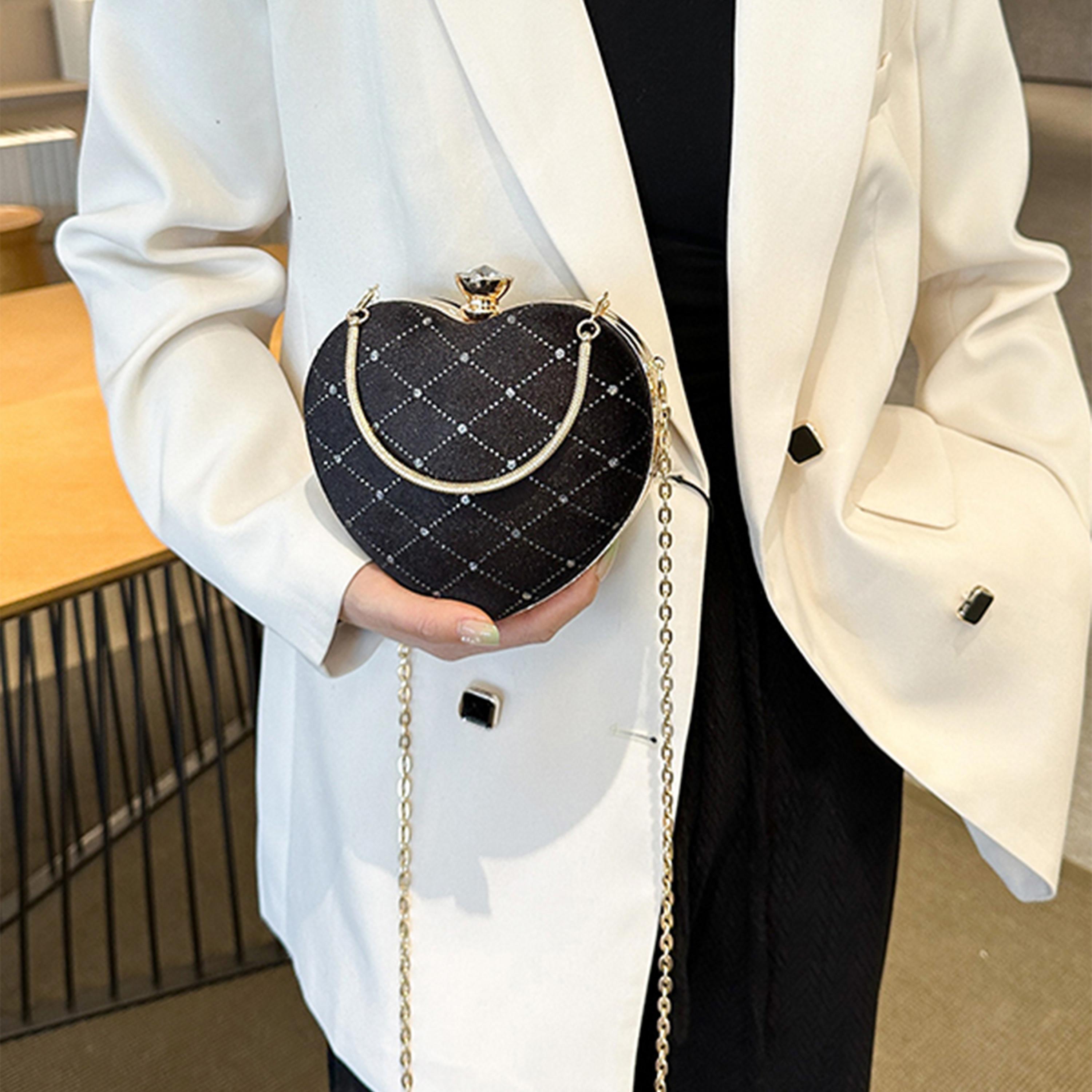 Styli Heart Clutch with Chain Strap-women-bagsandwallets-handbags-image-7