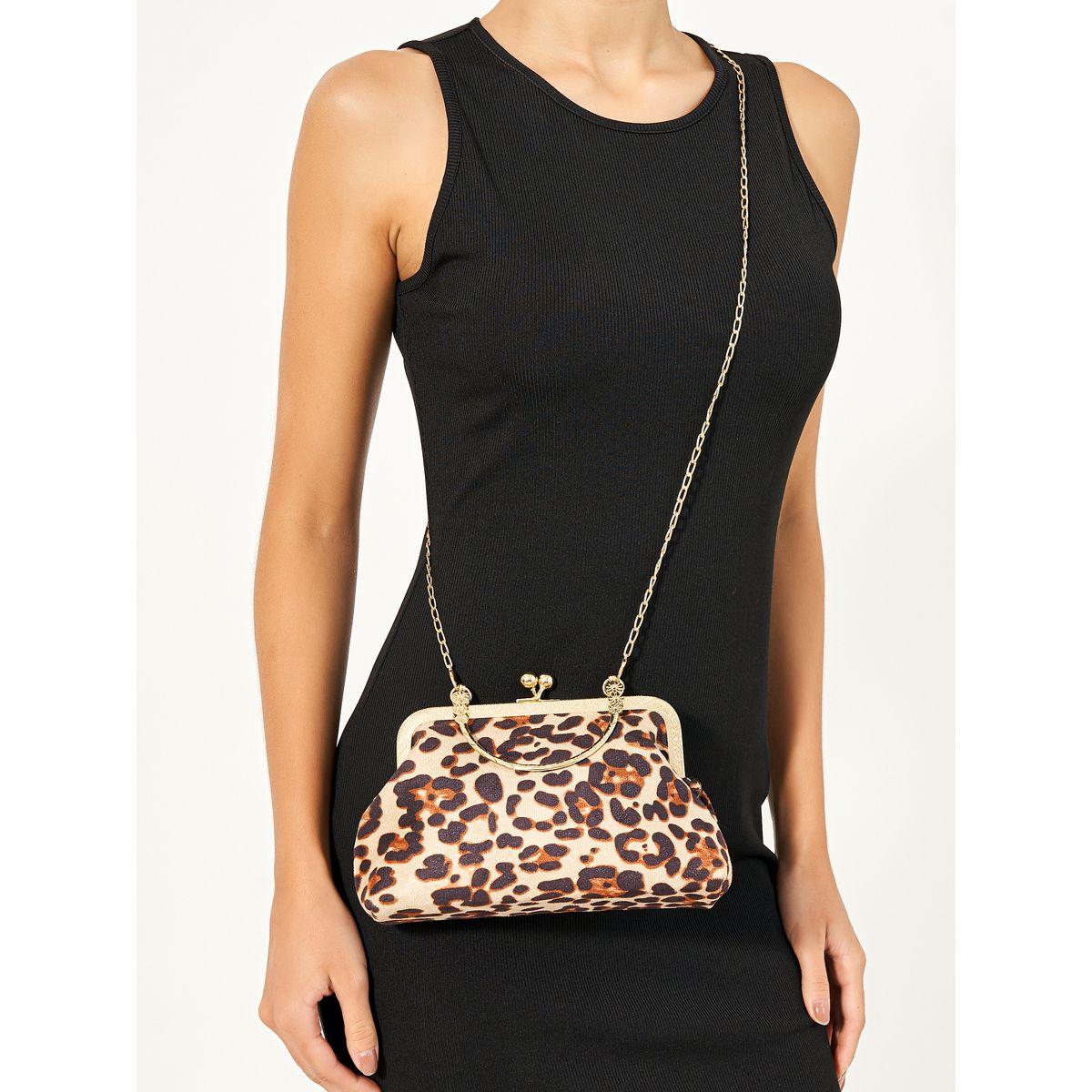Leopard Print Clutch with Chain Strap-women-bagsandwallets-handbags-image-3