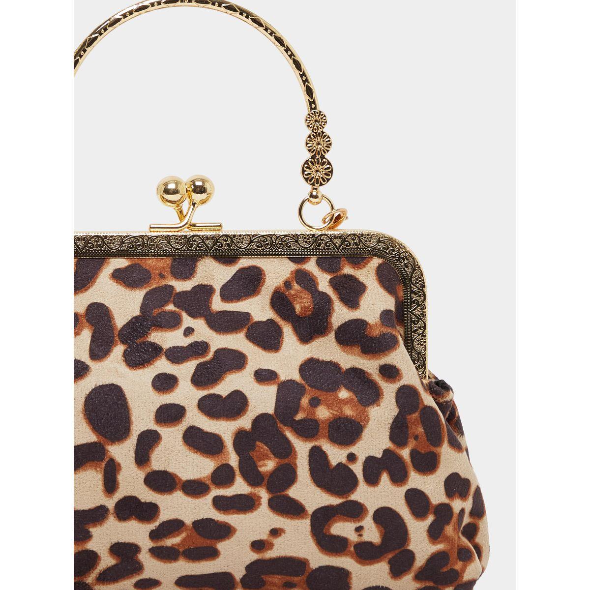 Leopard Print Clutch with Chain Strap-women-bagsandwallets-handbags-image-5