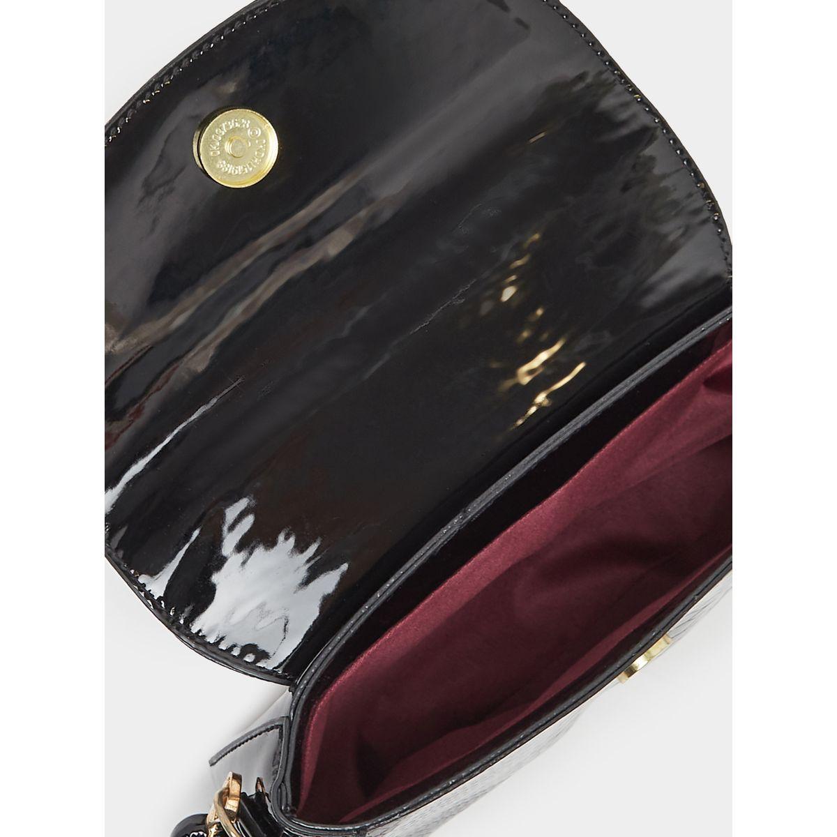 Textured Patent Shoulder Bag with Magnetic Closure-women-bagsandwallets-handbags-image-6