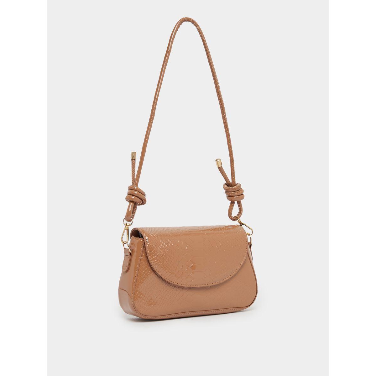 Textured Shoulder Bag with Magnetic Closure-women-bagsandwallets-handbags-image-1