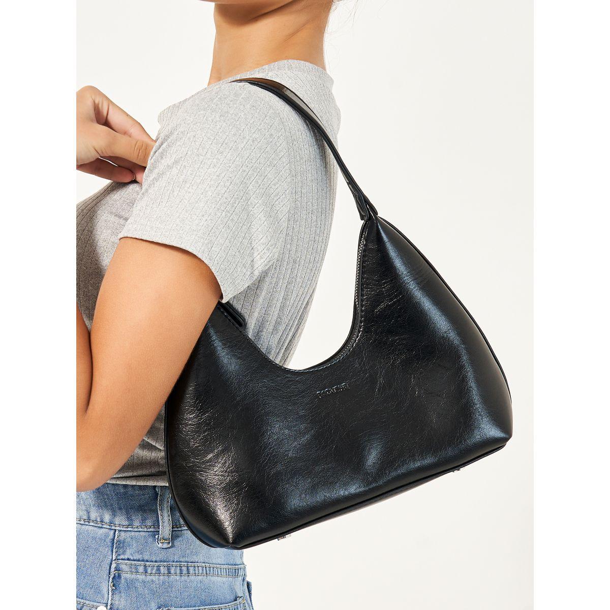 Solid Shoulder Bag with Zip Closure-women-bagsandwallets-handbags-image-2