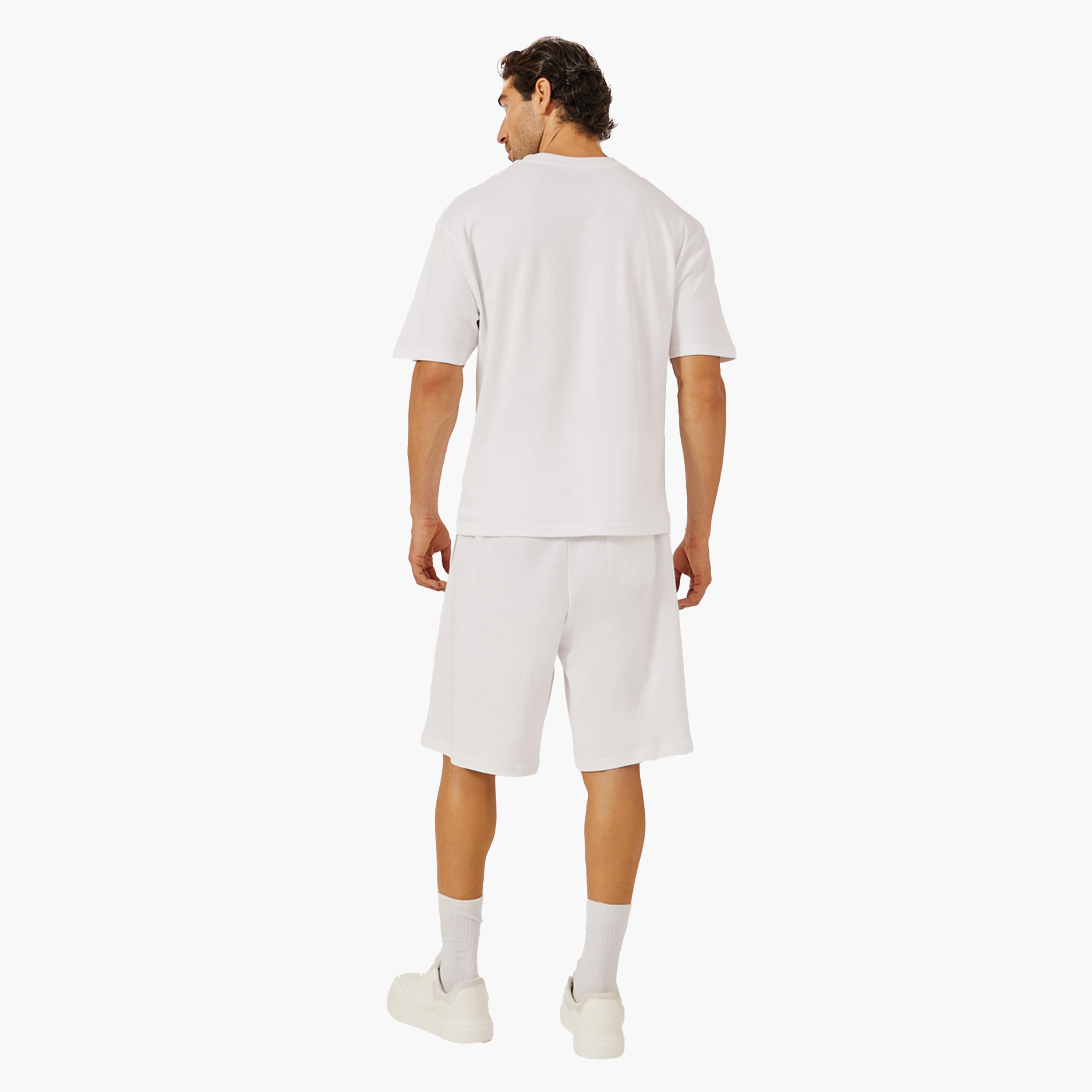 Styli Embroidered Oversized T-Shirt and Shorts Co-Ords-men-clothing-coordsets-image-4