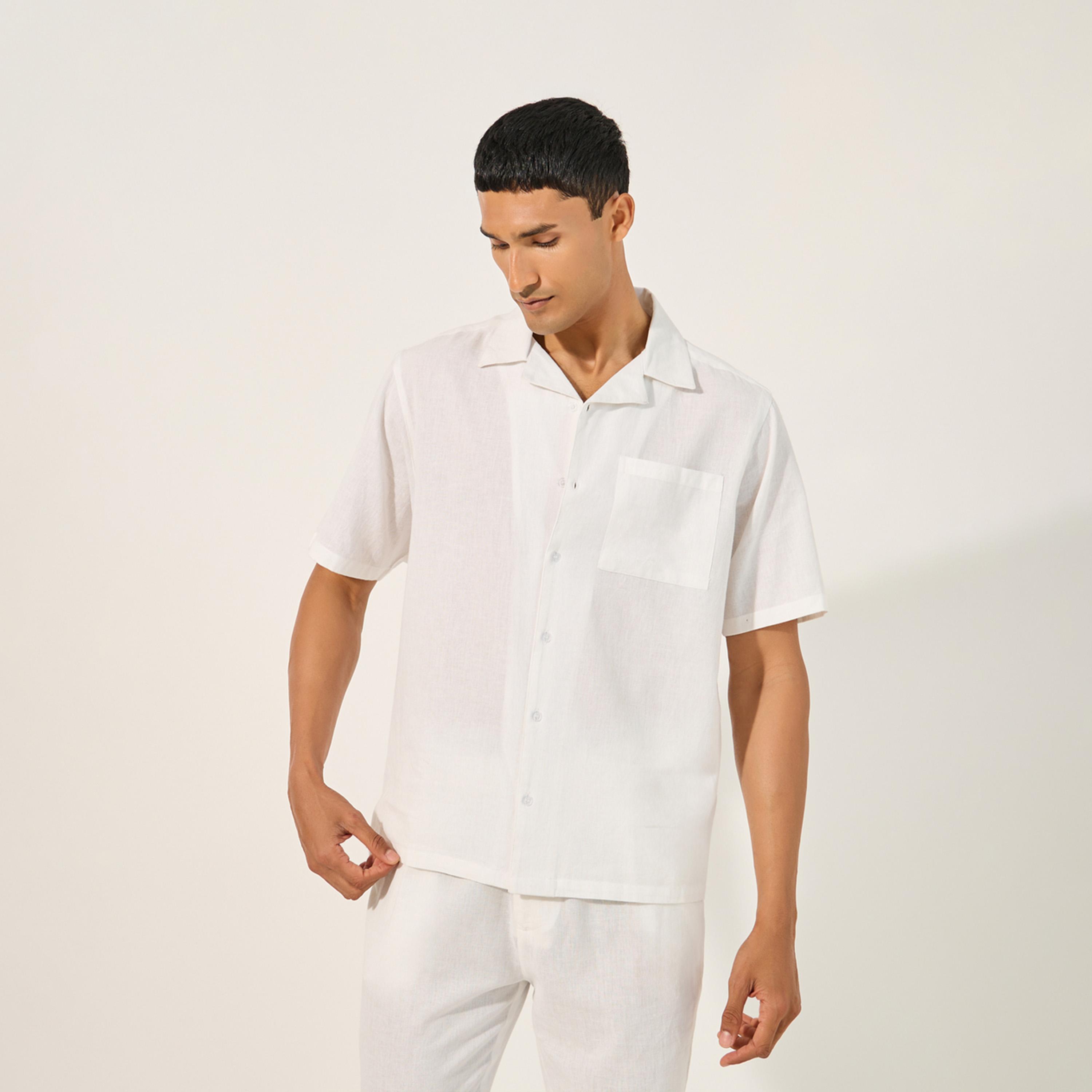 Styli Solid Chest Pocket Shirt and Pants Co-Ords-men-clothing-coordsets-image-2