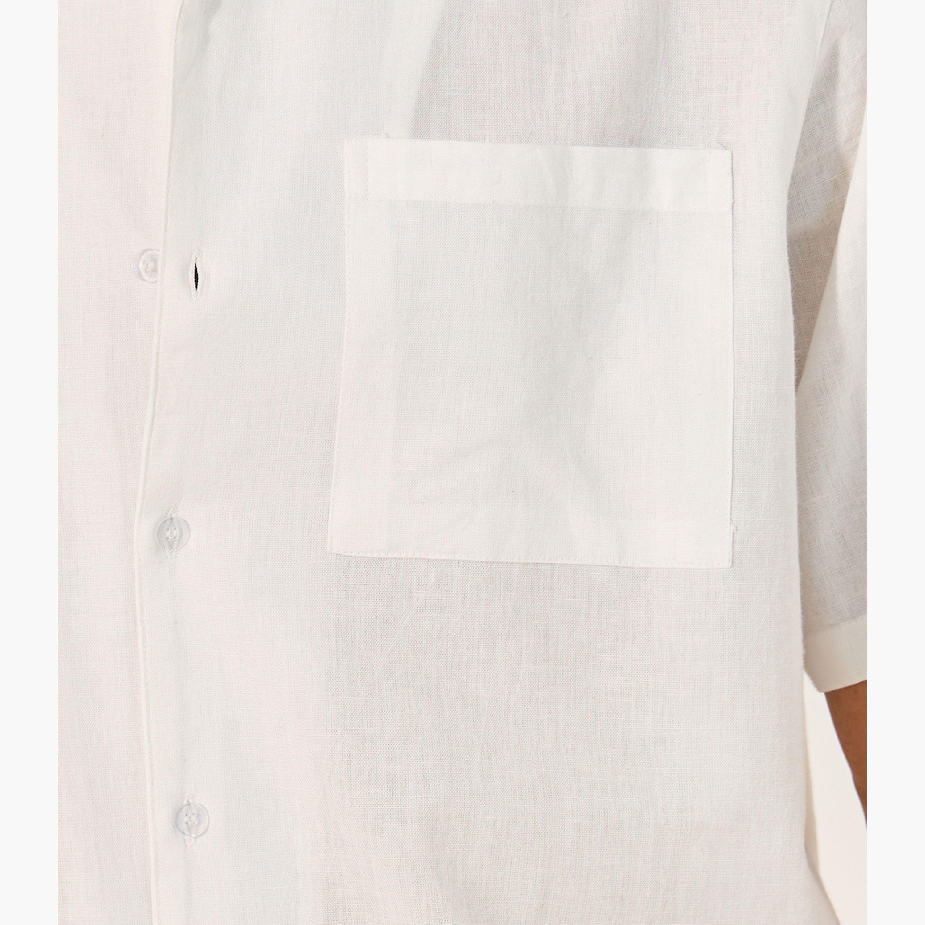 Styli Solid Chest Pocket Shirt and Pants Co-Ords-men-clothing-coordsets-image-3