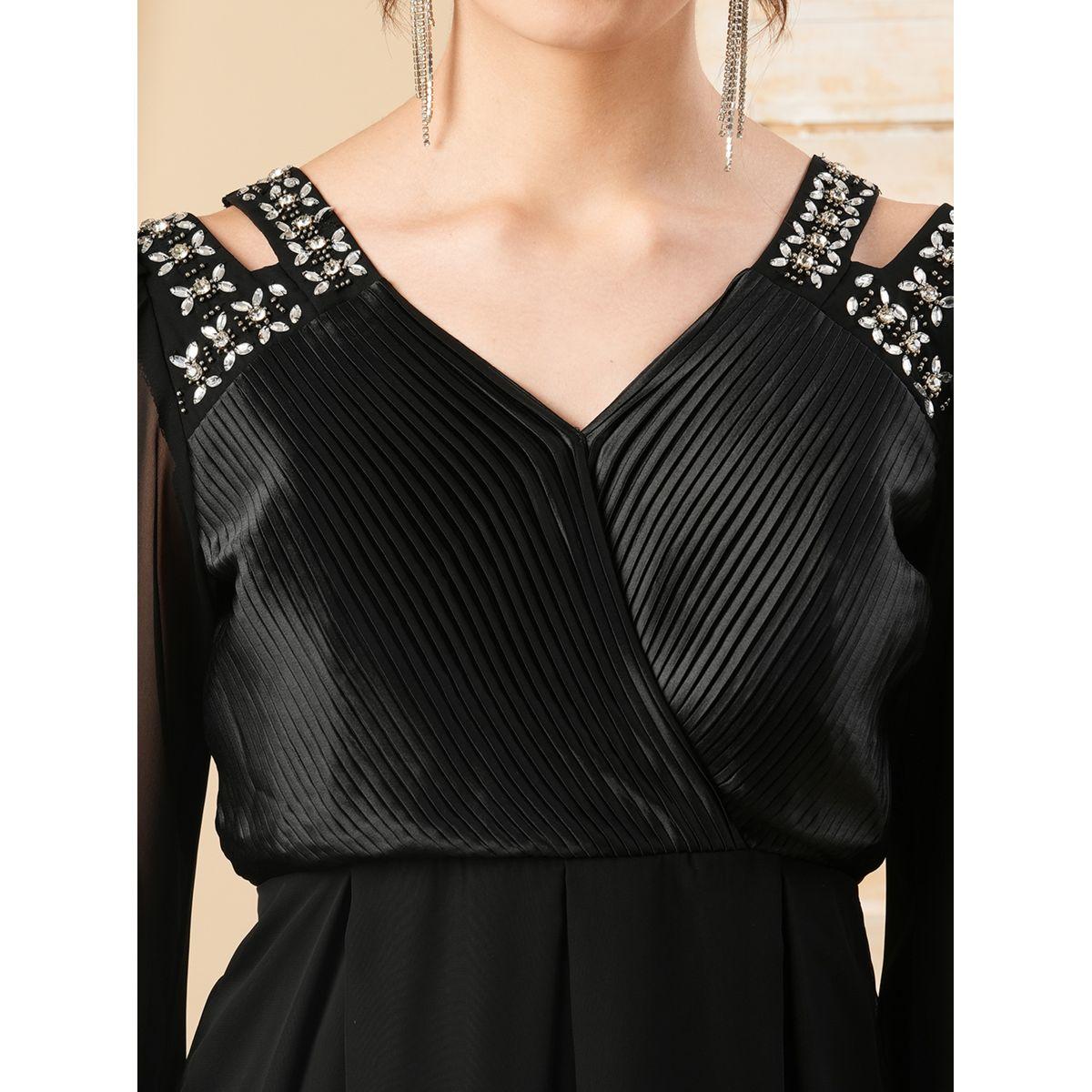 Mish X Styli  Cut-Out Shoulder Detail Embellished Maxi Dress-women-clothing-dresses-image-2