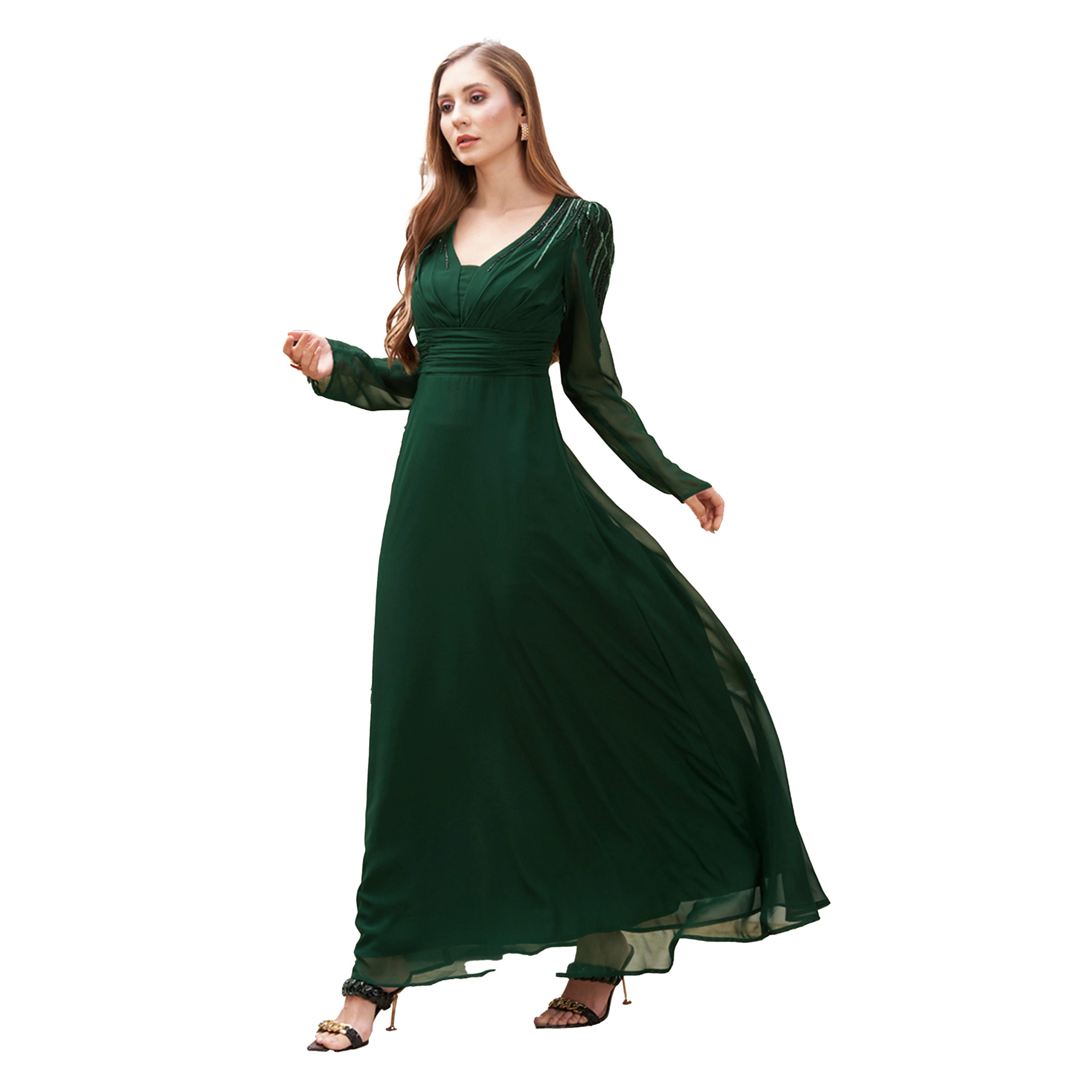 Mish X Styli Beaded Yoke A-Line Maxi Dress-women-clothing-dresses-image-3