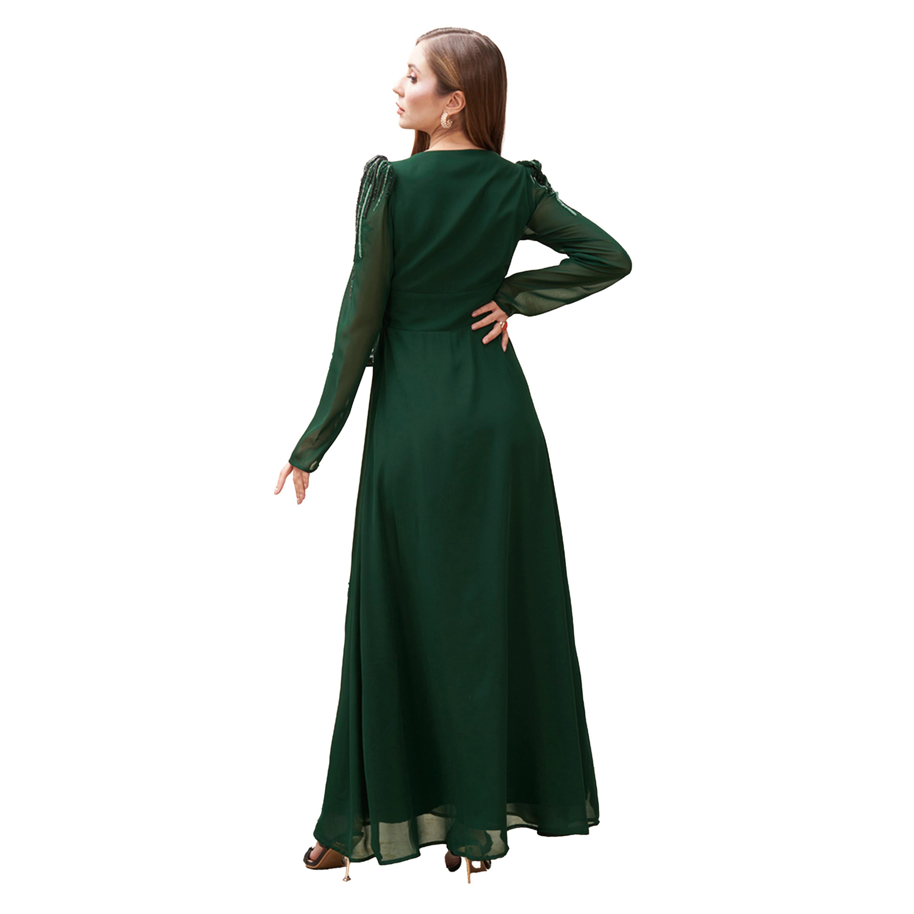 ميش × ستايلي - فستان ماكسي مزين بالخرز بقصة A-women-clothing-dresses-image-5