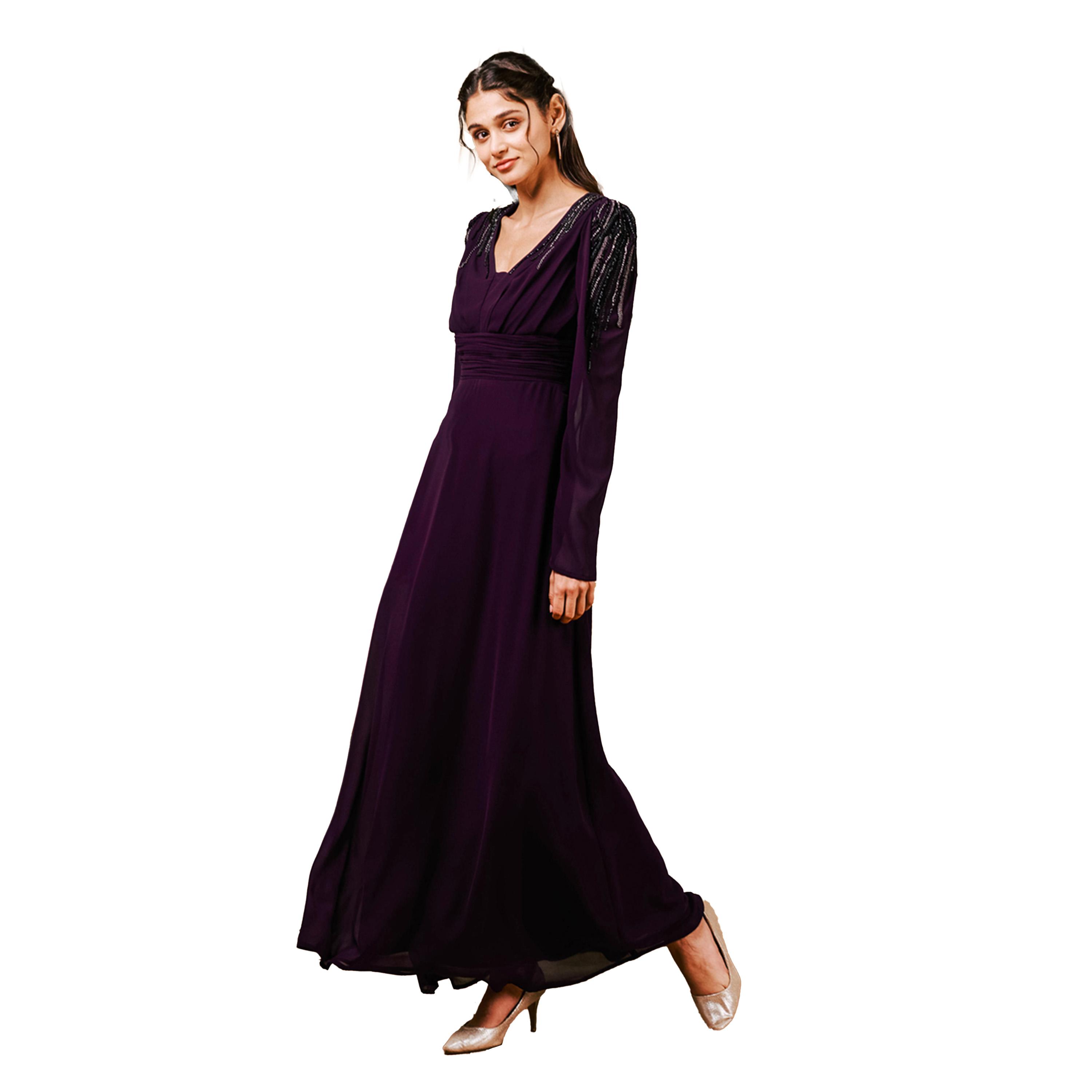 Mish X Styli Beaded Yoke A-Line Maxi Dress-women-clothing-dresses-image-4
