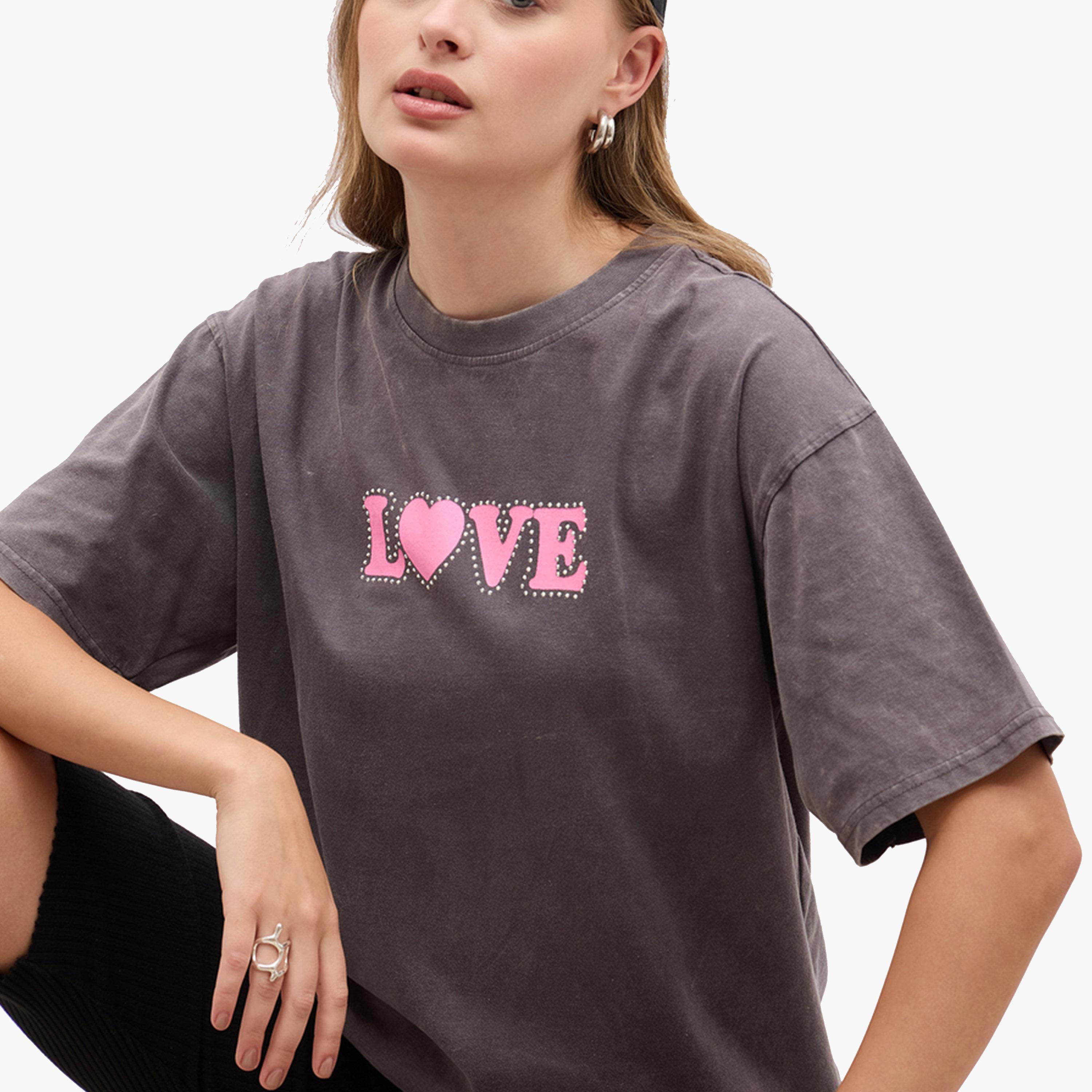 Styli Acid Wash Slogan Print Oversized T-Shirt-women-clothing-tshirts-image-4