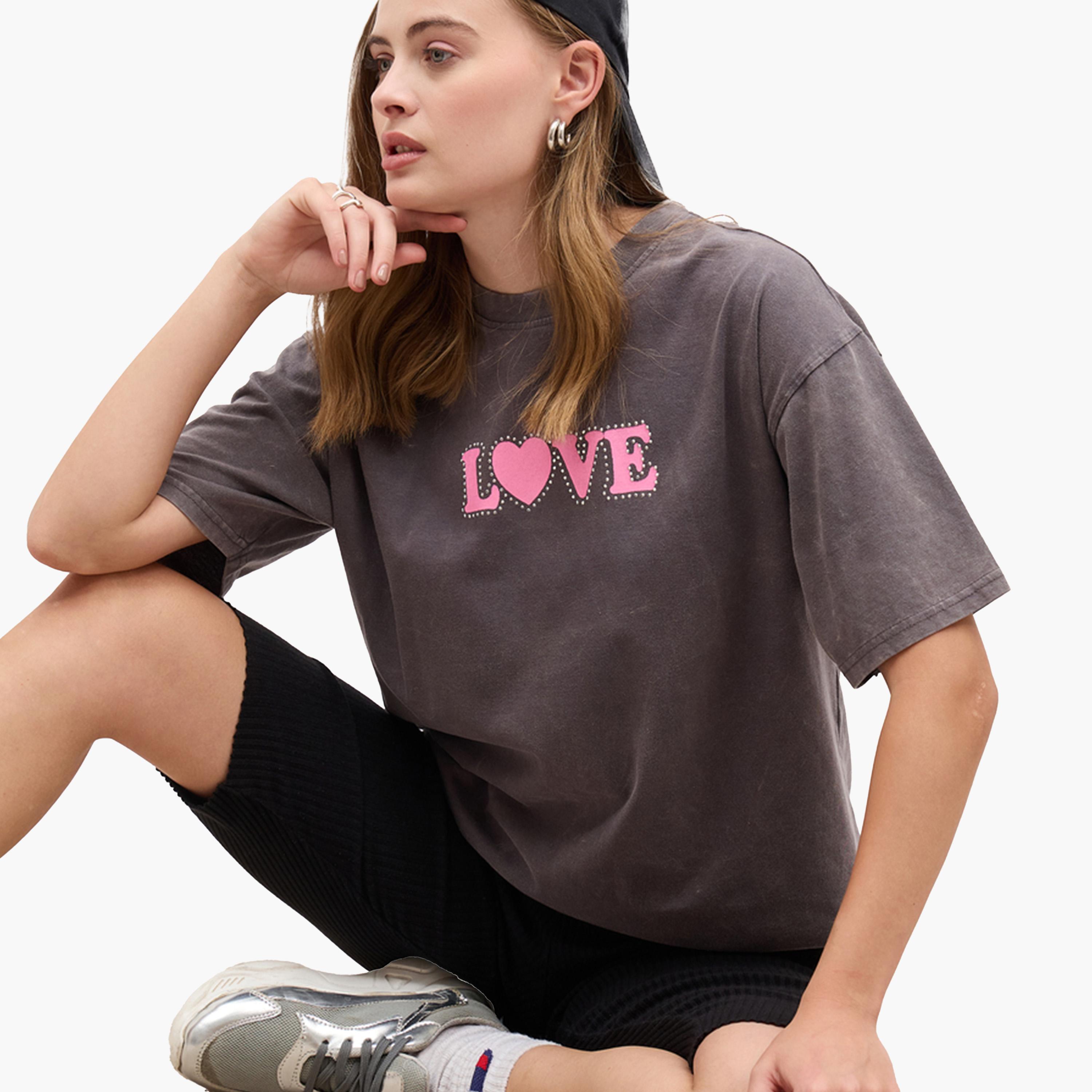 Styli Acid Wash Slogan Print Oversized T-Shirt-women-clothing-tshirts-image-6
