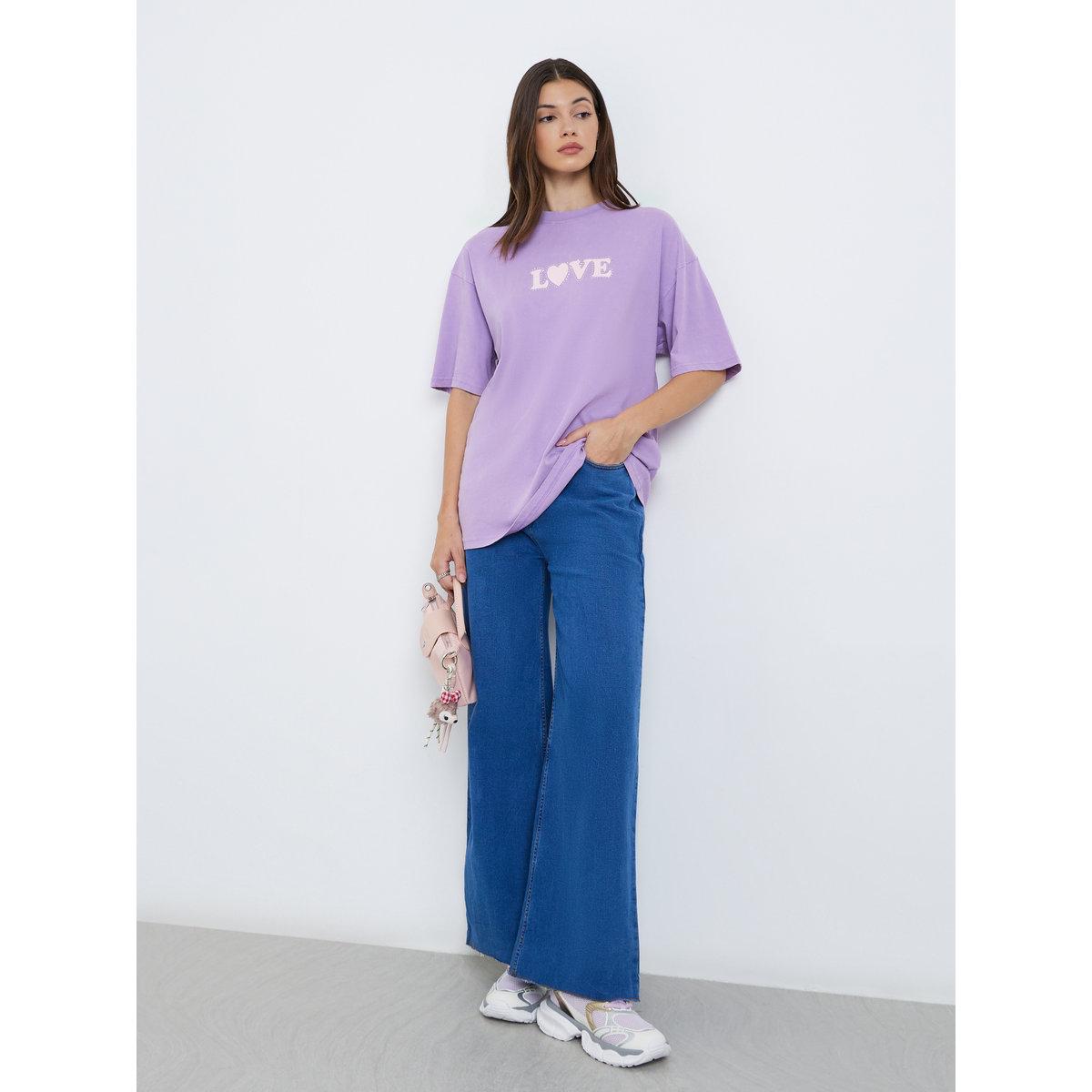 Styli Acid Wash Slogan Print Oversized T-Shirt-women-clothing-tshirts-image-2