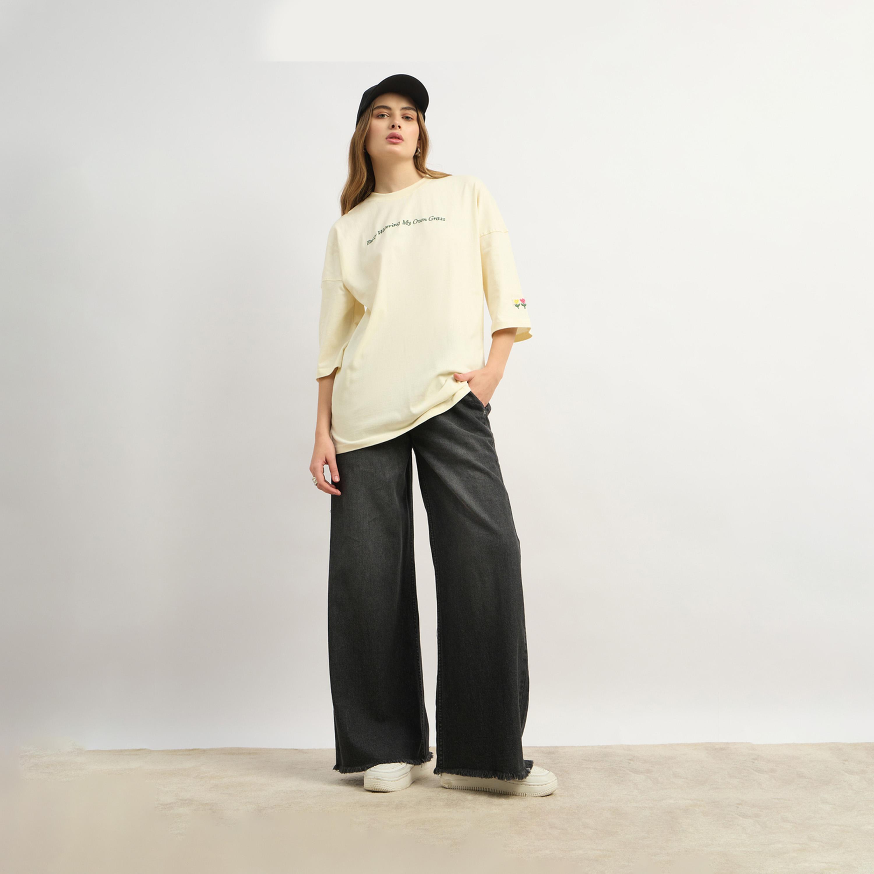 Styli Floral Embroidered Dropped Shoulder Oversized T-Shirt-women-clothing-tshirts-image-1