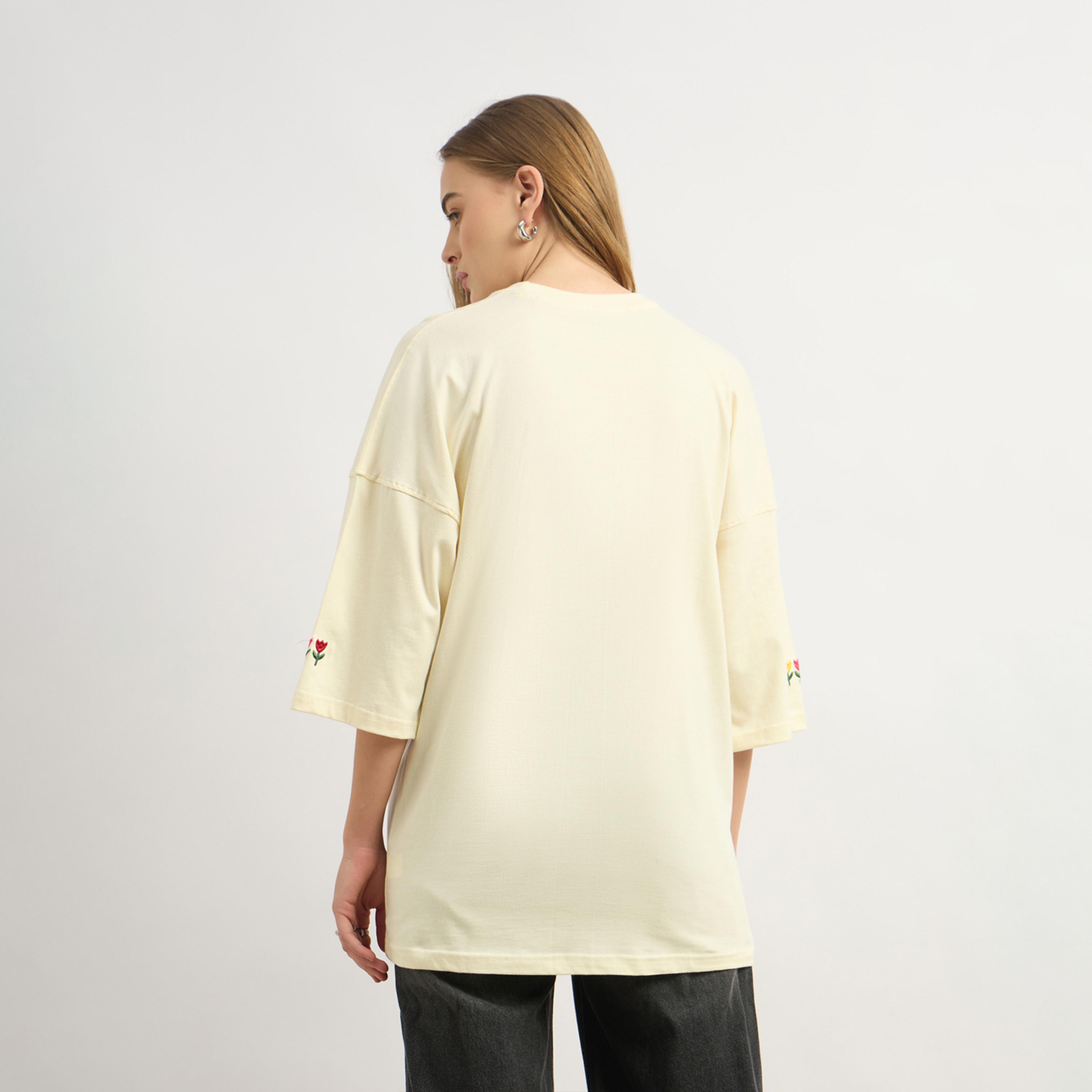 Styli Floral Embroidered Dropped Shoulder Oversized T-Shirt-women-clothing-tshirts-image-5