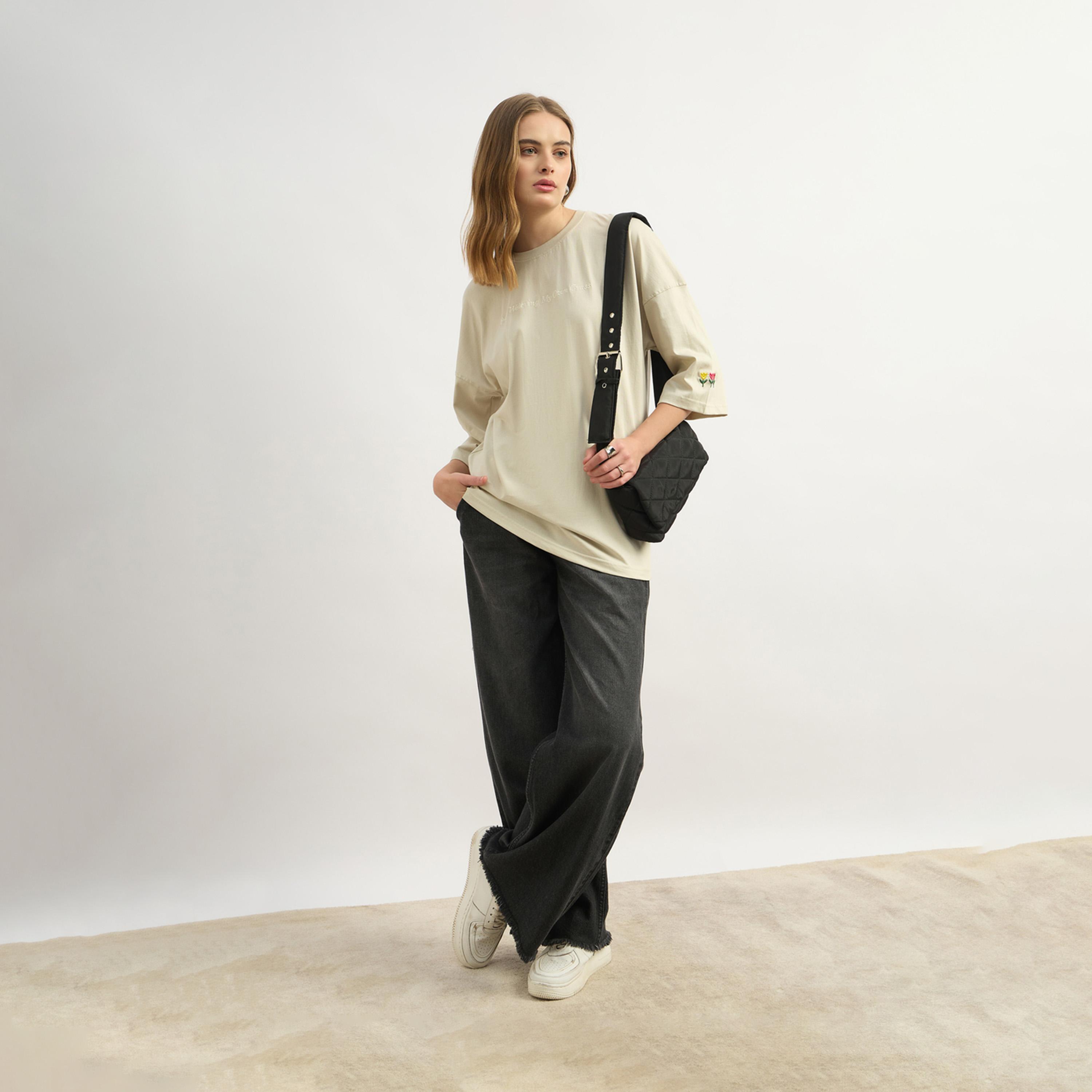 Styli Floral Embroidered Dropped Shoulder Oversized T-Shirt-women-clothing-tshirts-image-1