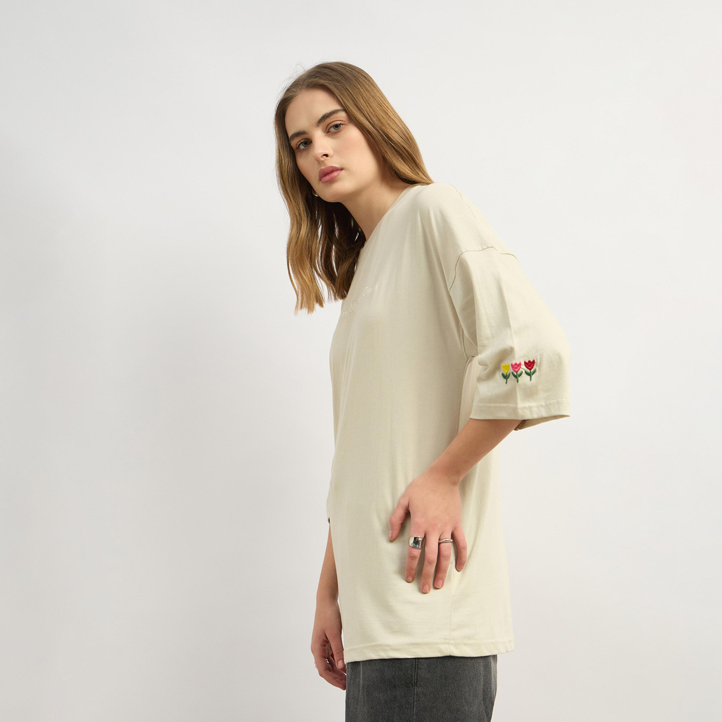 Styli Floral Embroidered Dropped Shoulder Oversized T-Shirt-women-clothing-tshirts-image-3