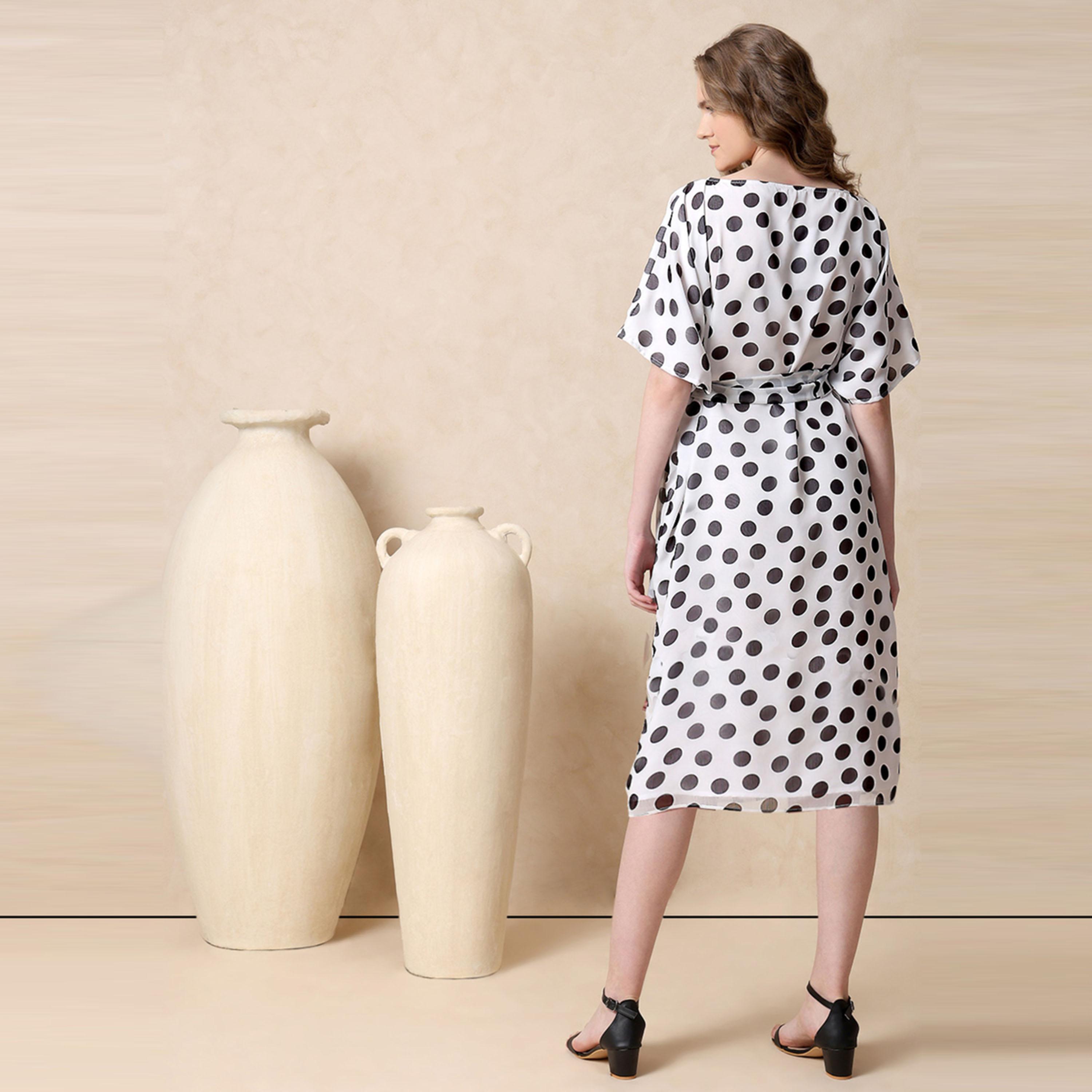 Mish X Styli  Polka Dot Print A-Line Midi Dress-women-clothing-dresses-image-5