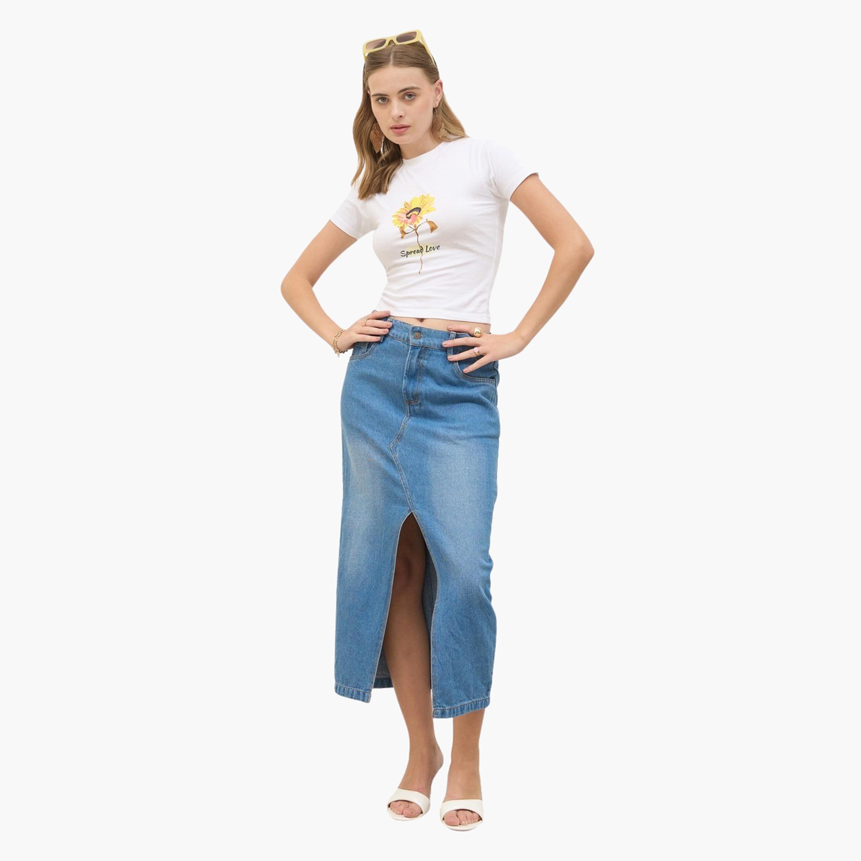 ستايلي - تي شيرت جرافيكي بأكمام قصيرة وطبعة جرافيكية-women-clothing-tshirts-image-2