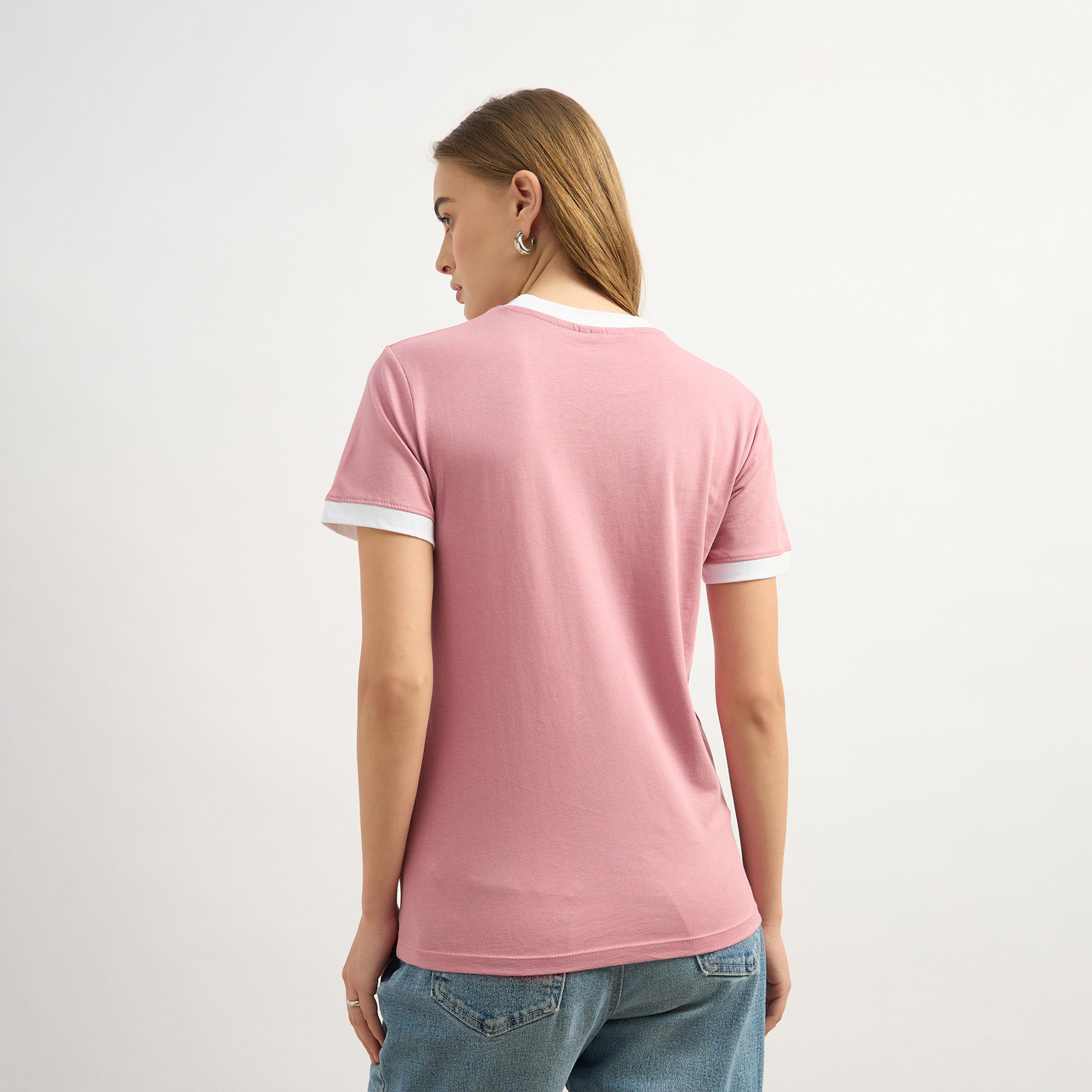 Styli Floral Graphic Print Regular Fit Round Neck T-Shirt-women-clothing-tshirts-image-5