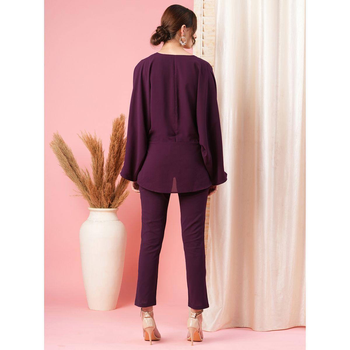 Mish X Styli  Beaded Waistband Kimono Sleeve Top and Pants Co-Ords-women-clothing-coordsets-image-5