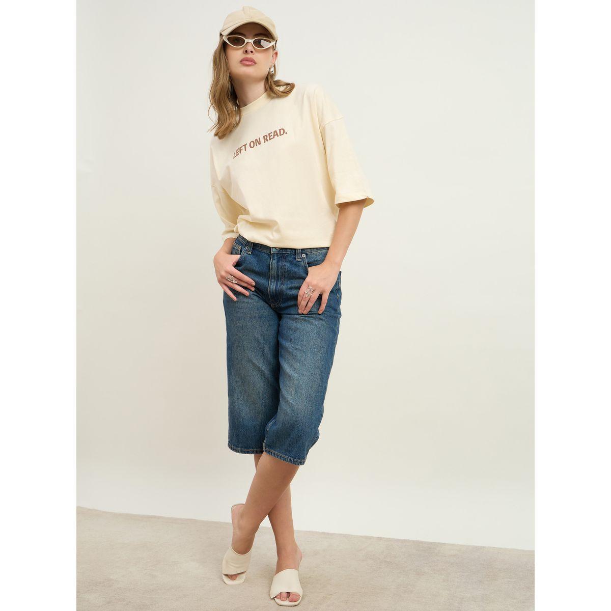 تيشيرت فضفاض بطبعة كتابة-women-clothing-tshirts-image-1