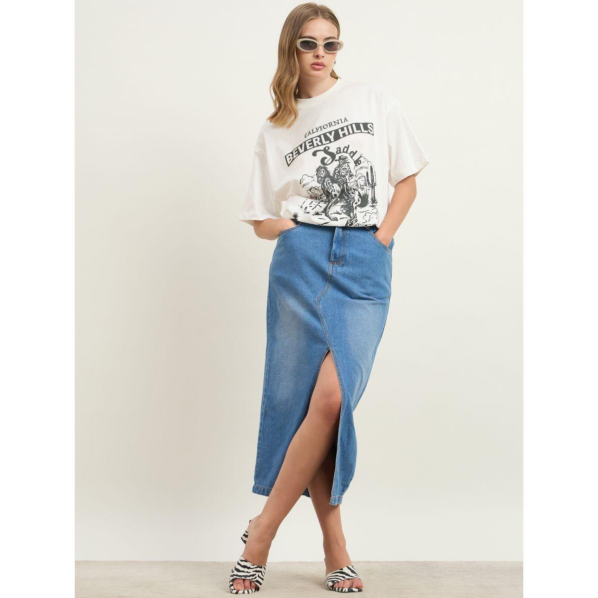Styli Cream Beverly Hills Graphic Oversized T-Shirt-women-clothing-tshirts-image-1